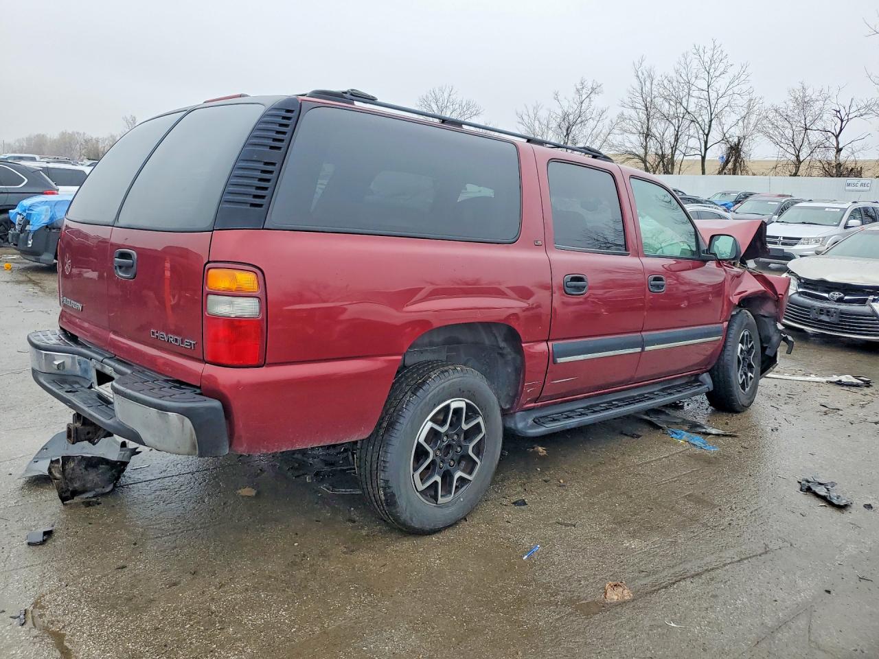 2001 Chevrolet Suburban C1500 Red vin: 1GNEC16T71J281978