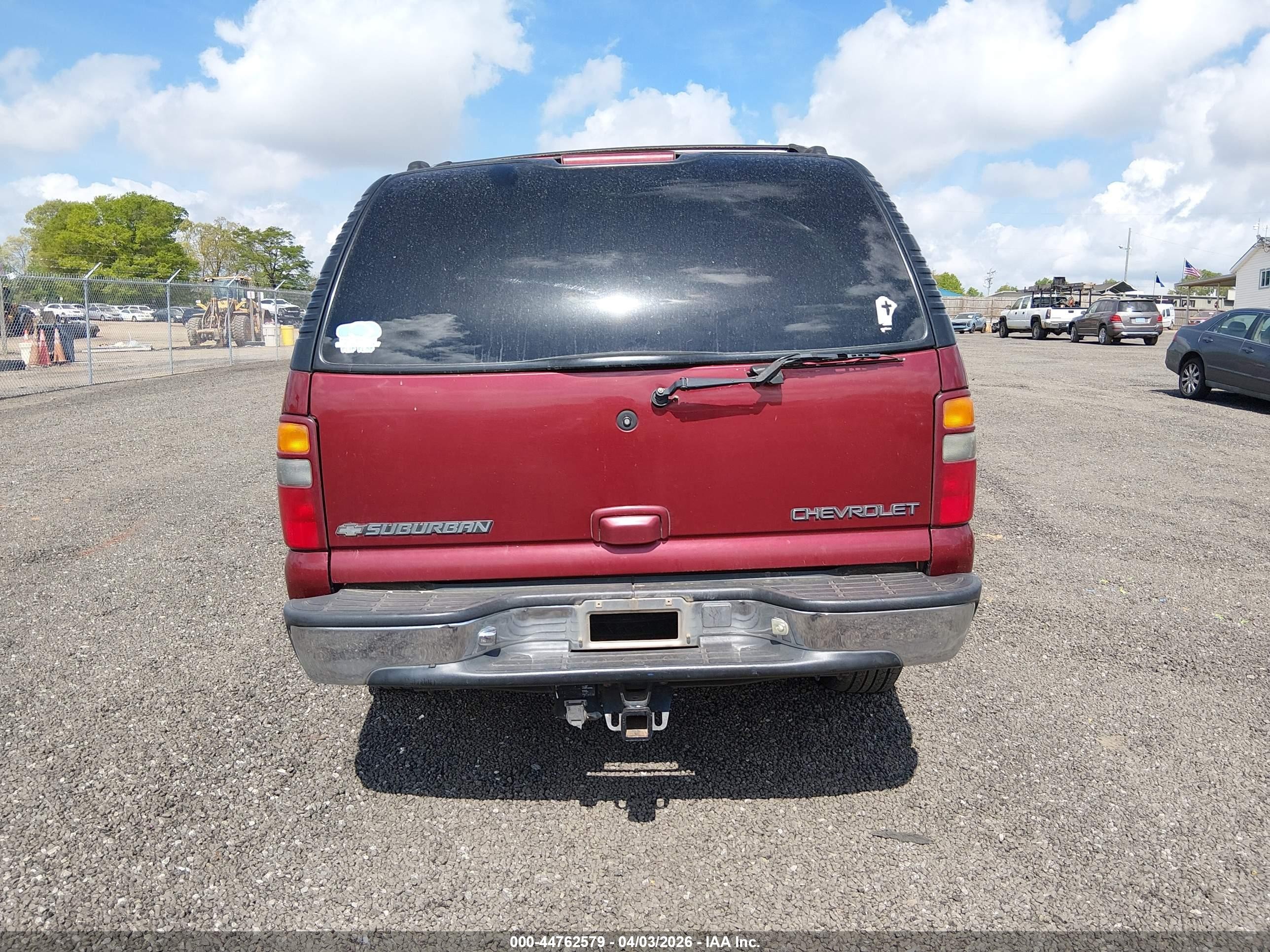 2001 Chevrolet Suburban 1500 Lt Burgundy vin: 1GNEC16T71J316499