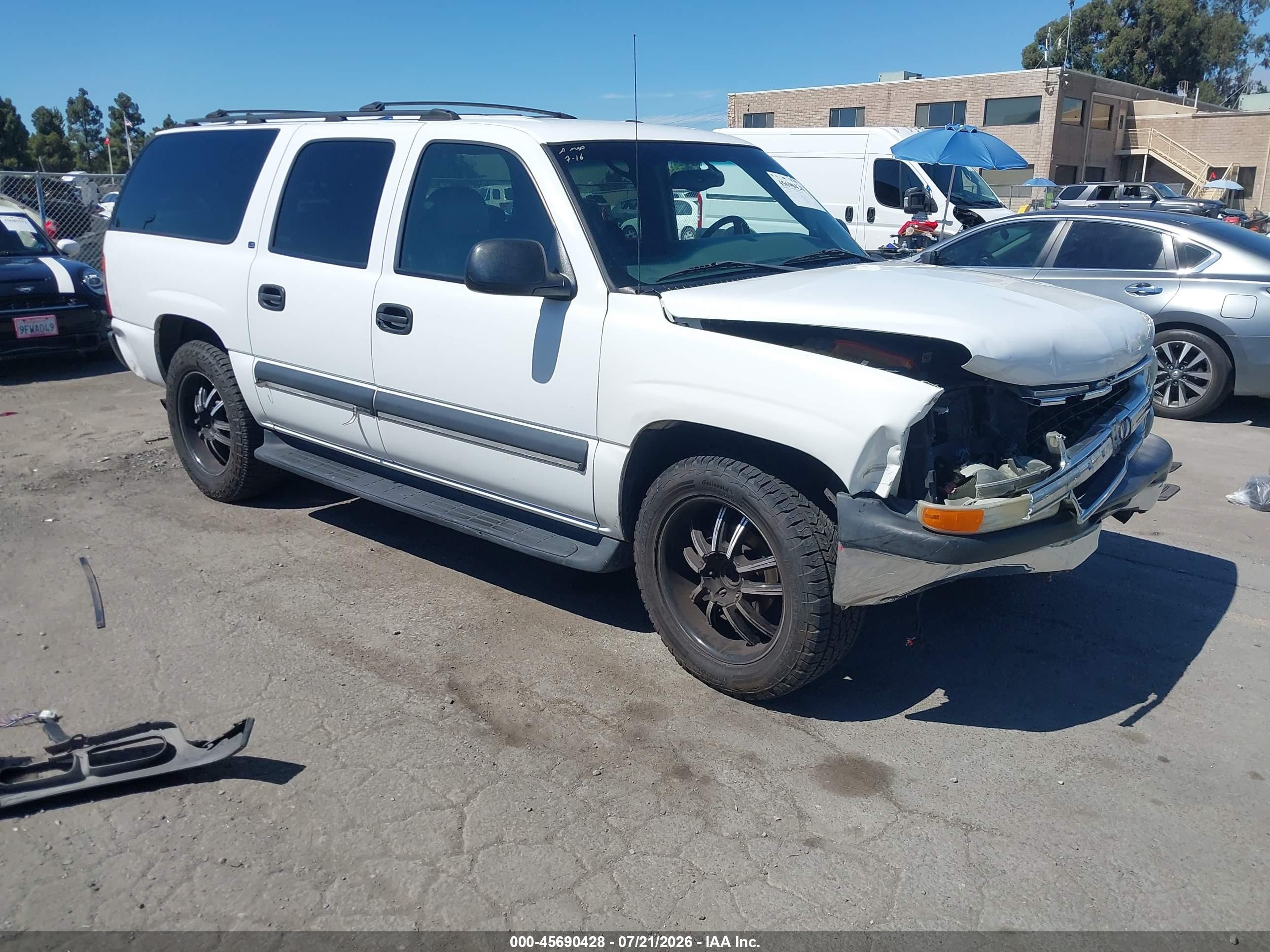 2002 Chevrolet Suburban 1500 Ls White vin: 1GNEC16T72J174558