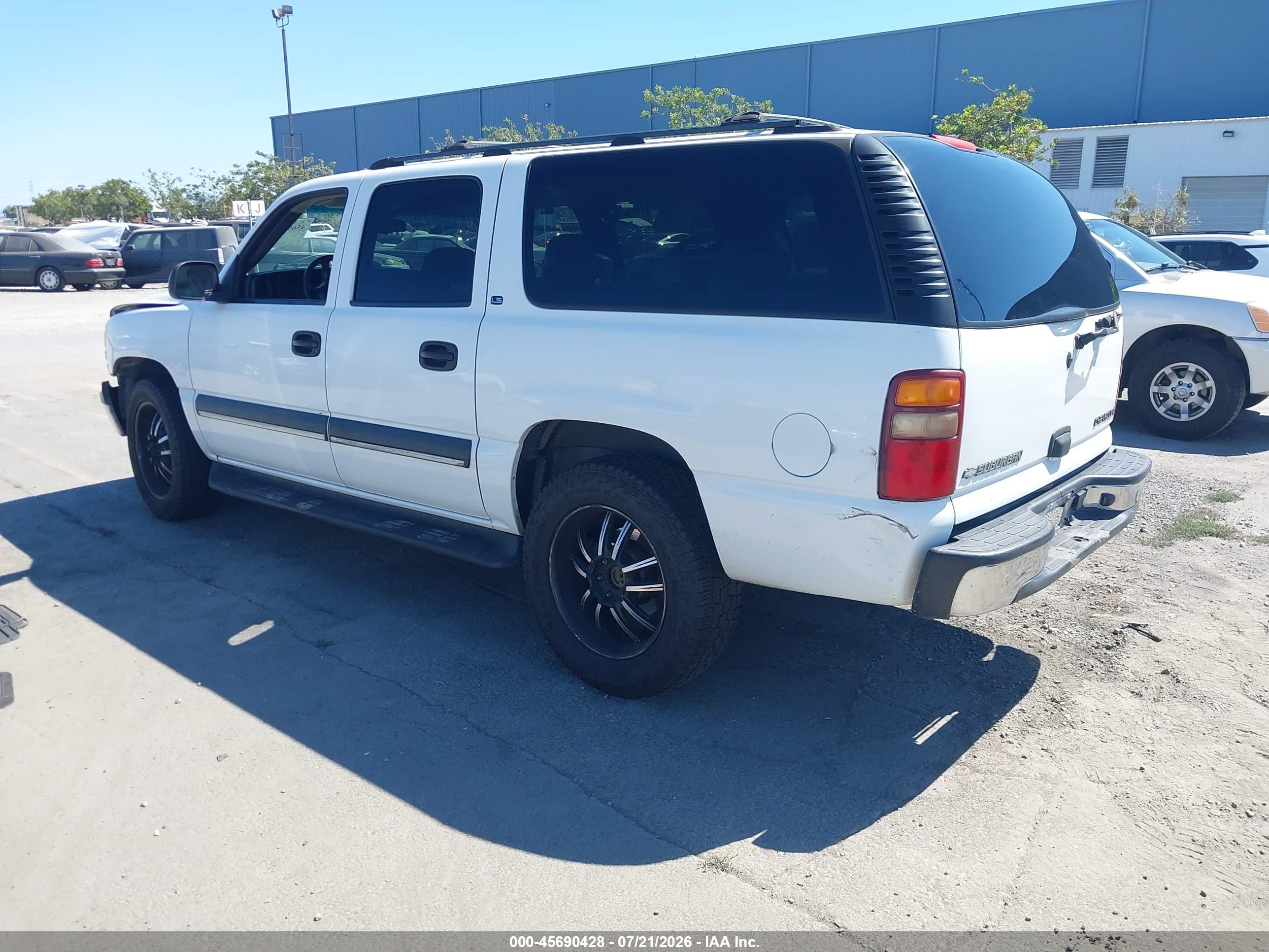 2002 Chevrolet Suburban 1500 Ls White vin: 1GNEC16T72J174558