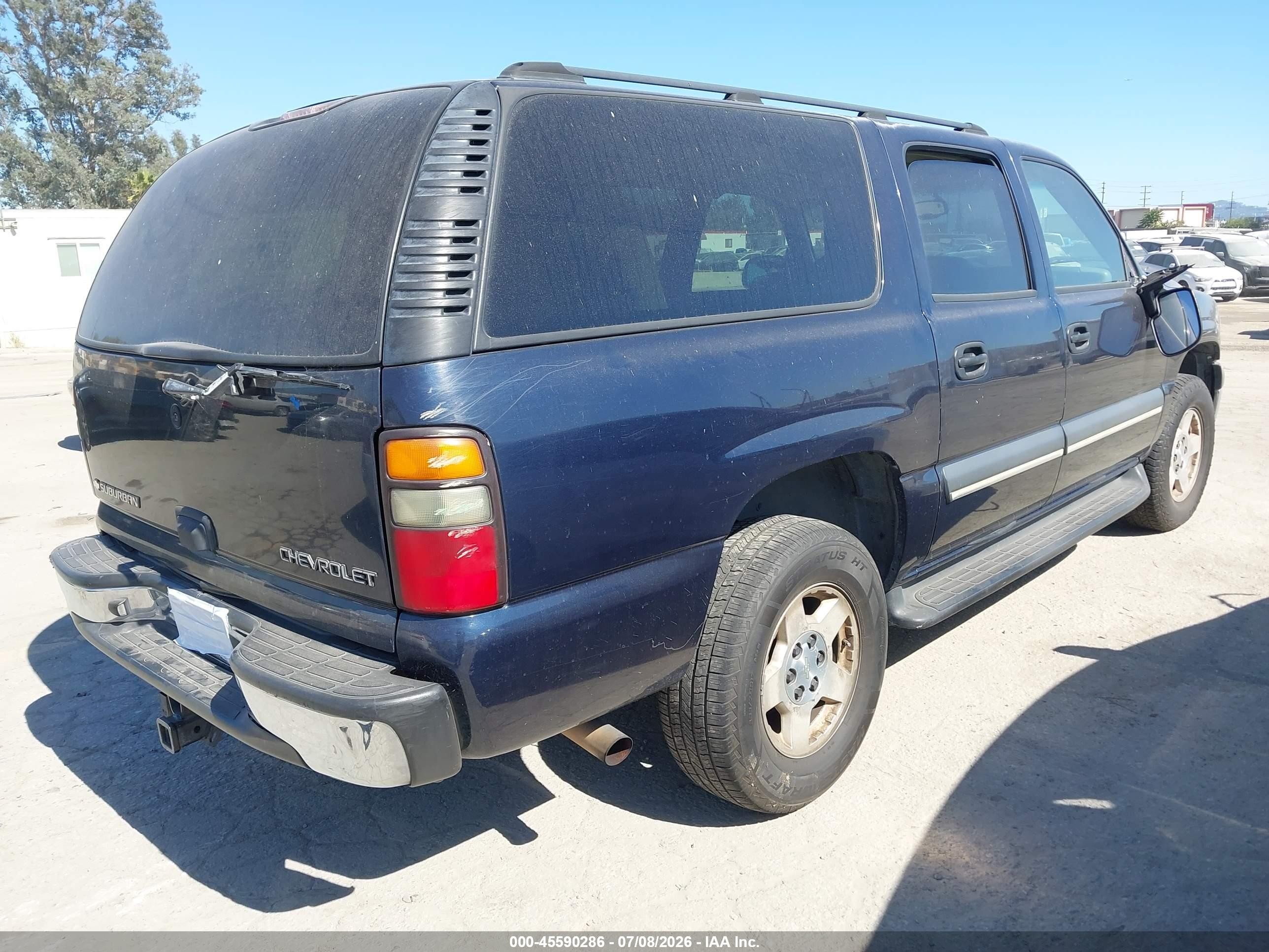 2004 Chevrolet Suburban 1500 Ls Dark Blue vin: 1GNEC16TX4J172502