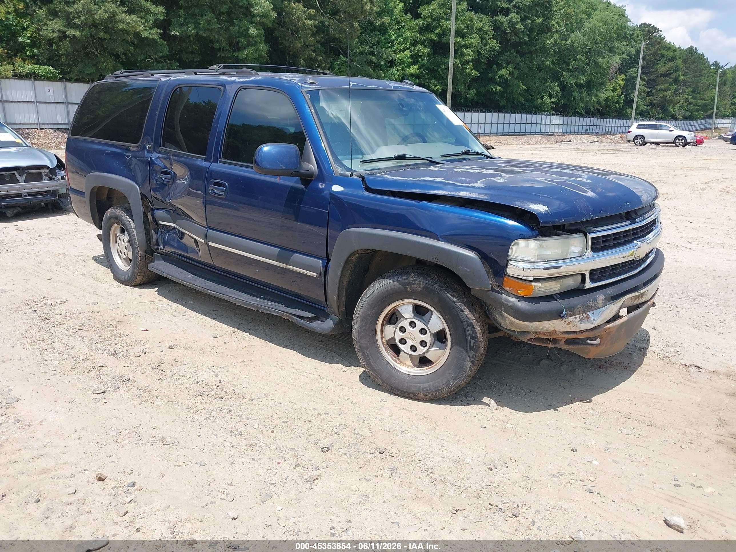 2002 Chevrolet Suburban 1500 Lt Blue vin: 1GNEC16Z12J303494