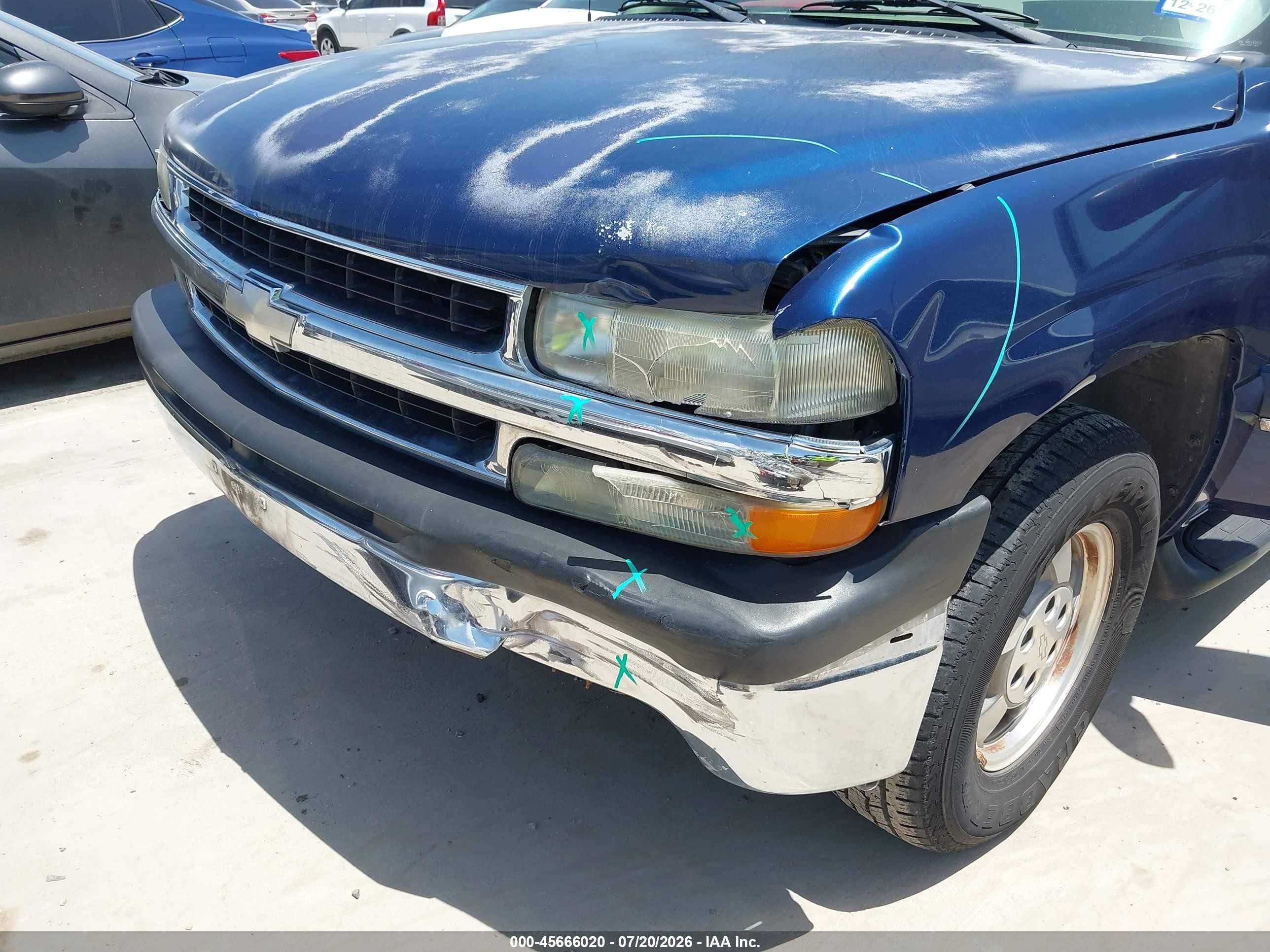 2002 Chevrolet Suburban 1500 Ls Blue vin: 1GNEC16Z22J155940