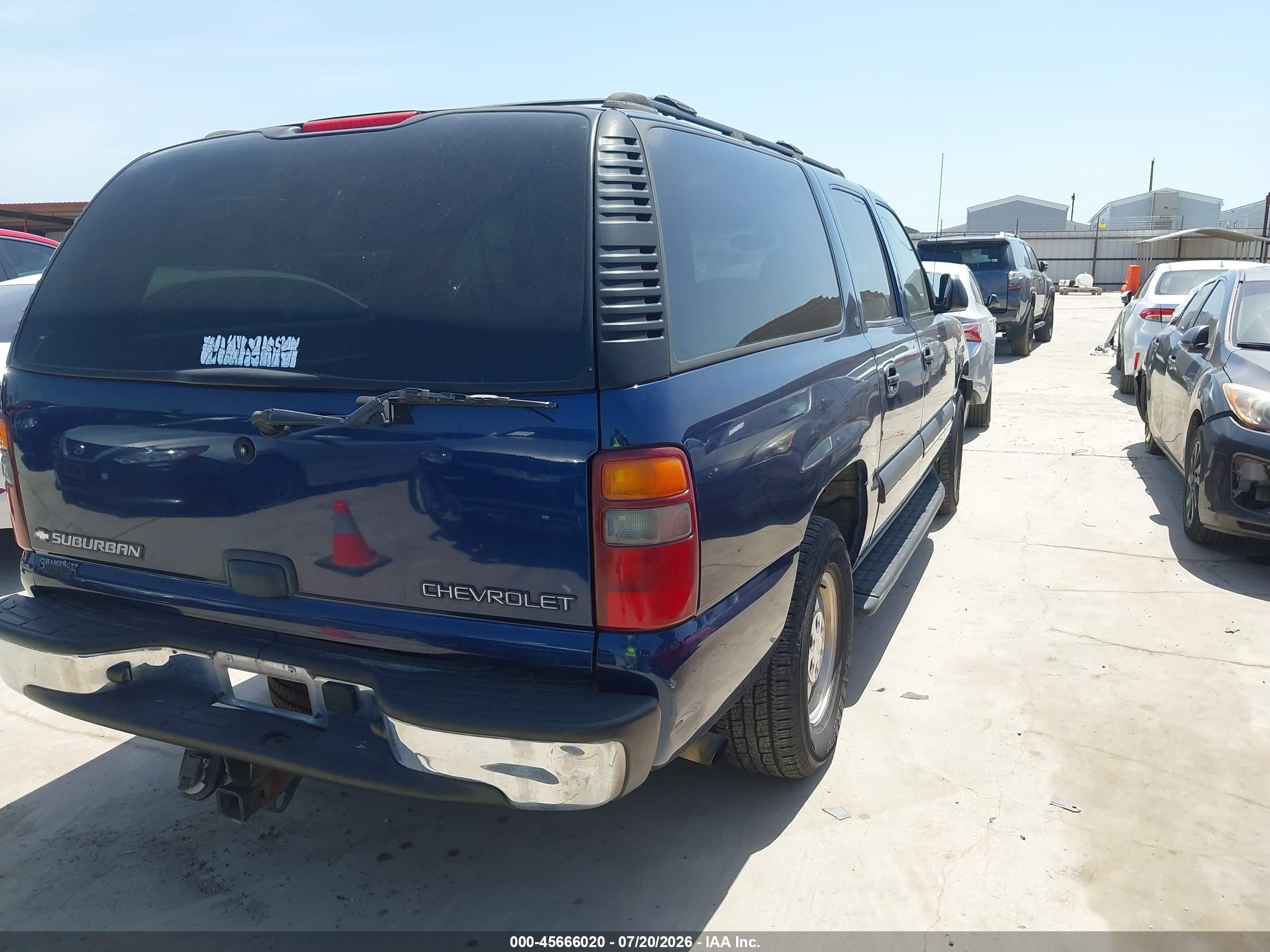 2002 Chevrolet Suburban 1500 Ls Blue vin: 1GNEC16Z22J155940