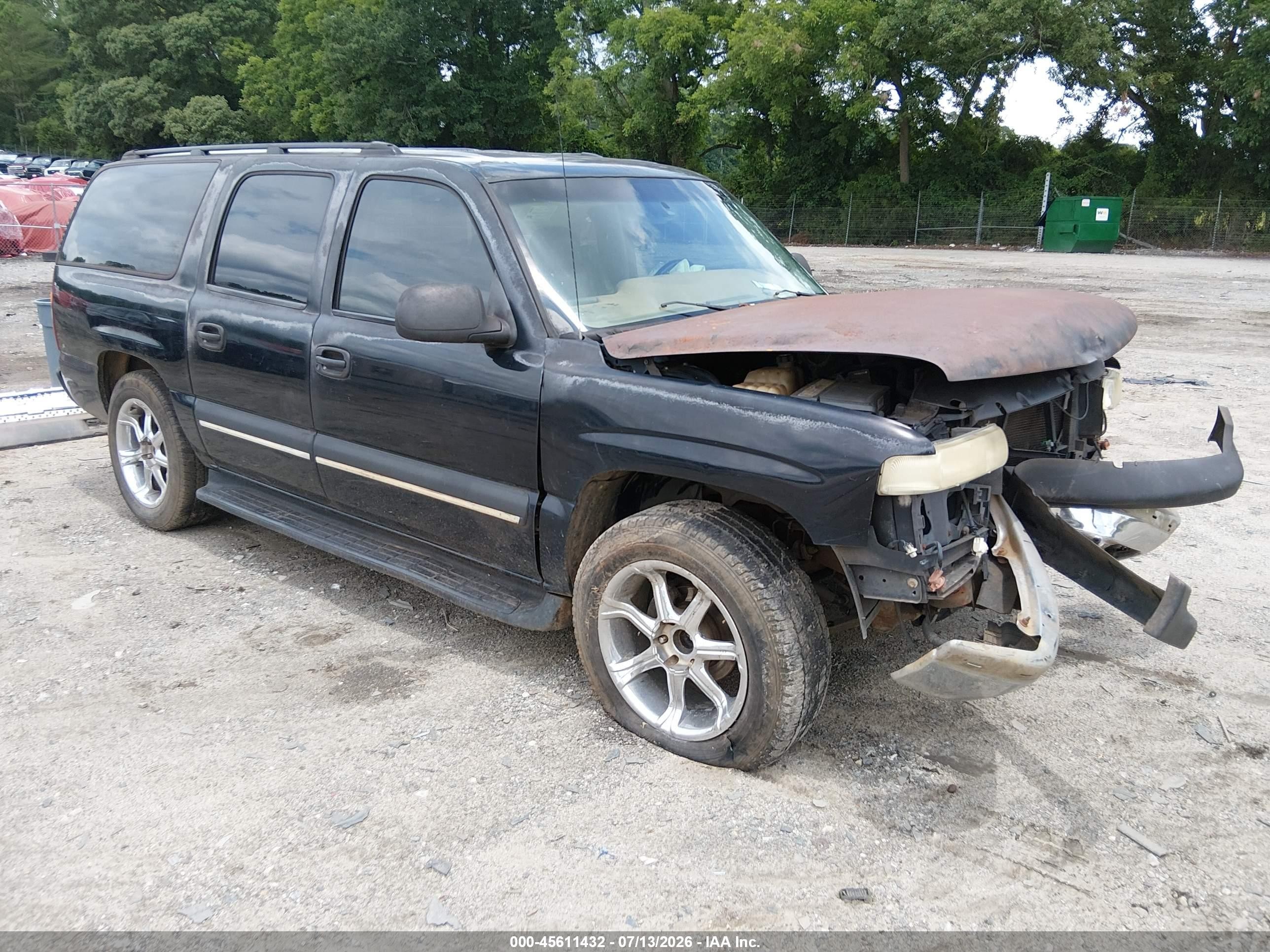 2003 Chevrolet Suburban 1500 Ls Black vin: 1GNEC16Z73J240340