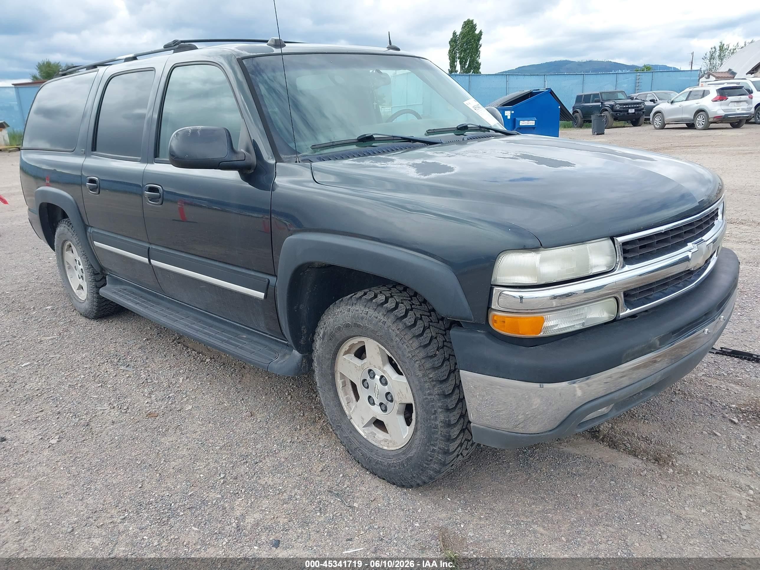 2005 Chevrolet Suburban 1500 Lt Gray vin: 1GNEC16Z75J157980