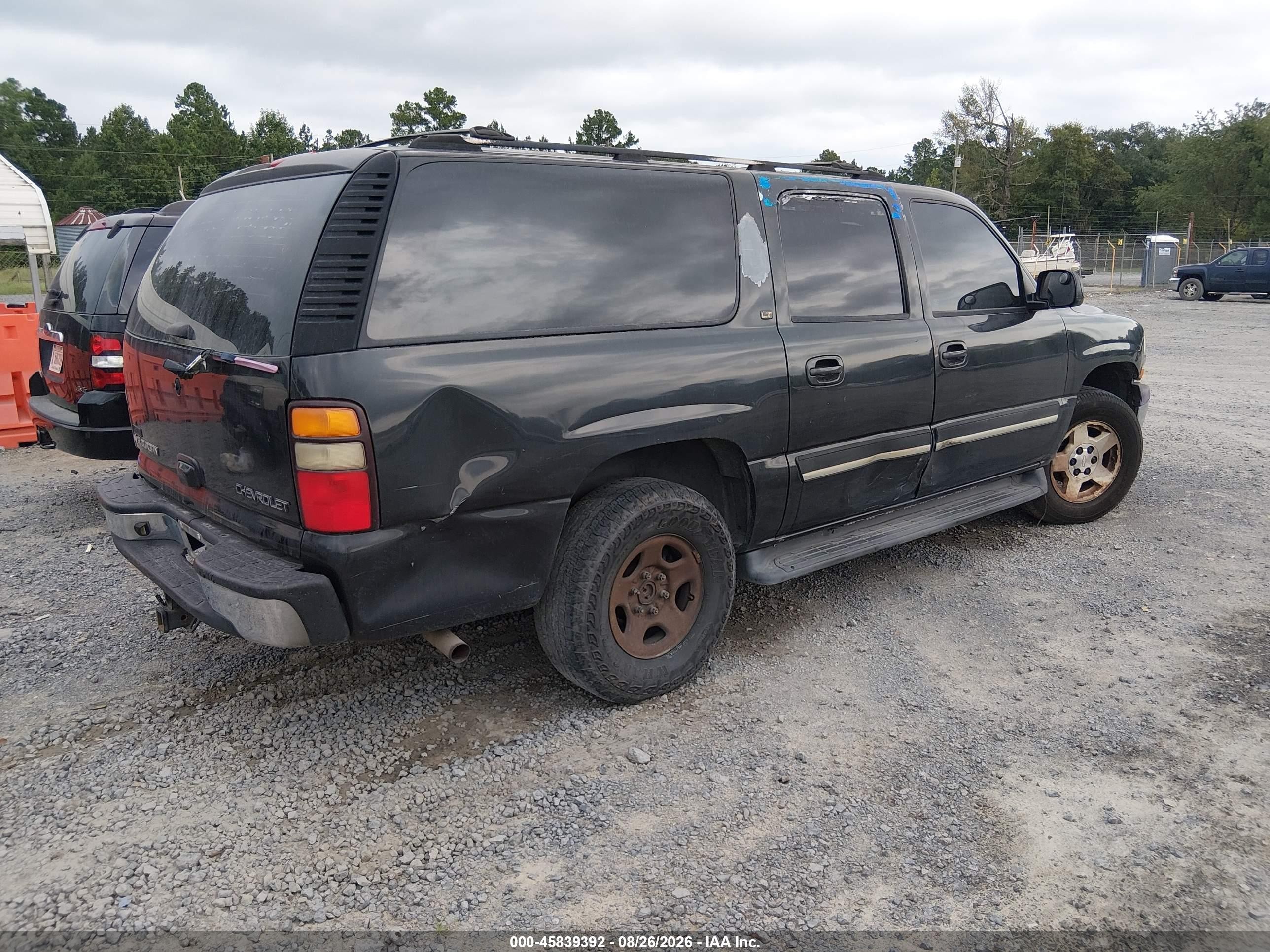 2005 Chevrolet Suburban 1500 Lt Black vin: 1GNEC16Z95R220627