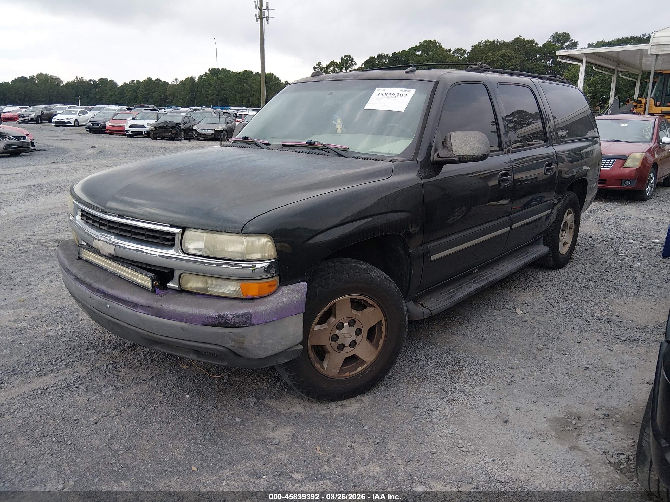 2005 Chevrolet Suburban 1500 Lt Black vin: 1GNEC16Z95R220627