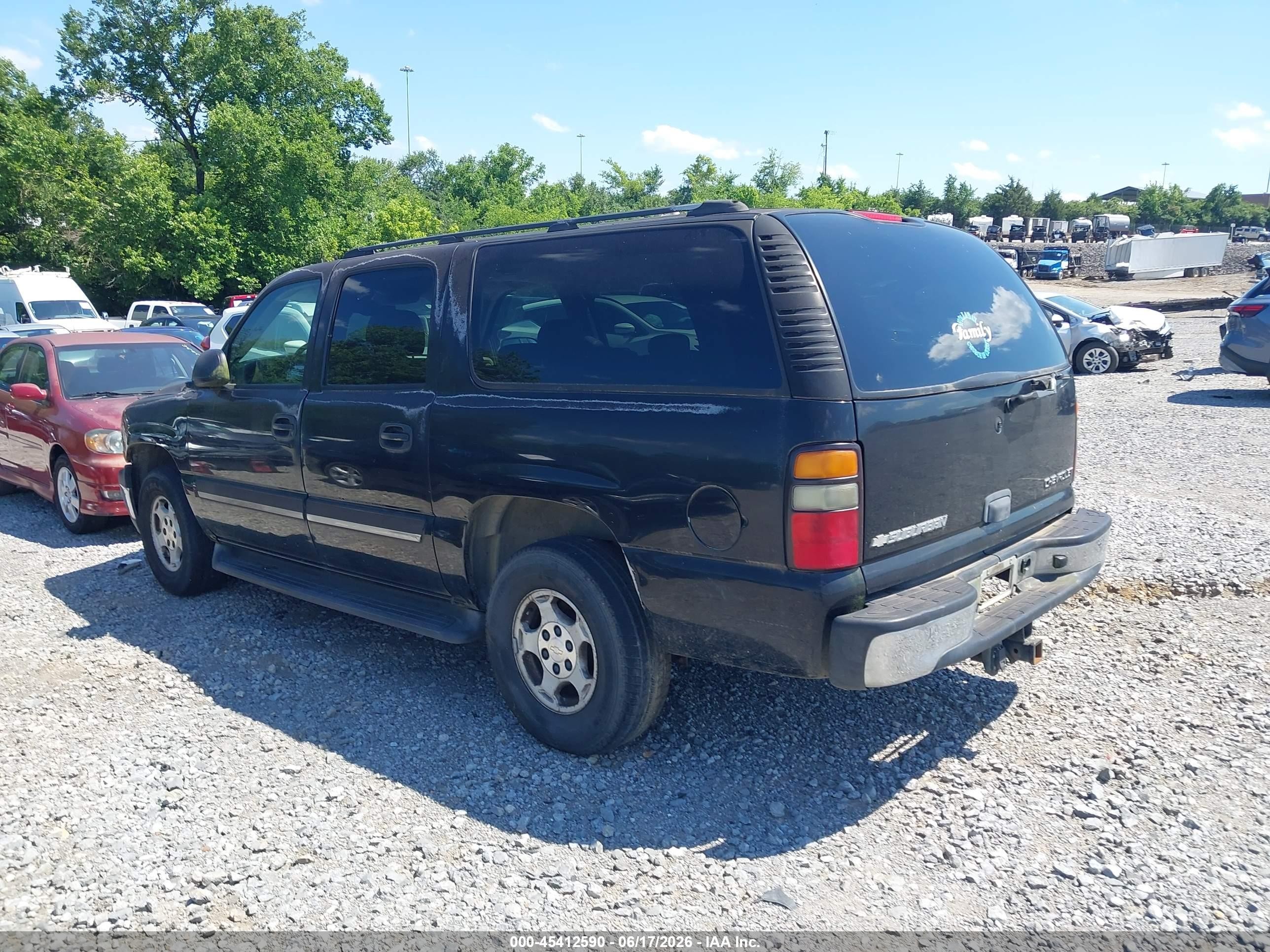 2005 Chevrolet Suburban 1500 Ls Black vin: 1GNEC16ZX5J189936