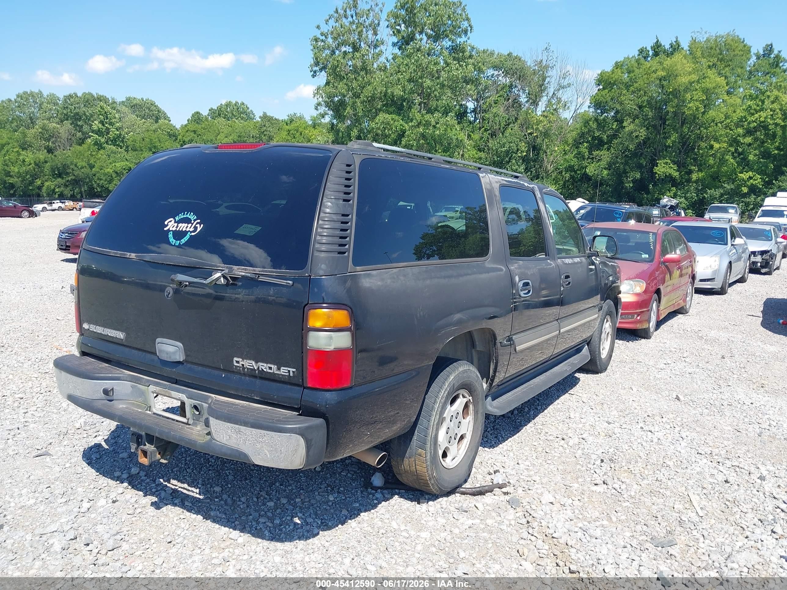 2005 Chevrolet Suburban 1500 Ls Black vin: 1GNEC16ZX5J189936