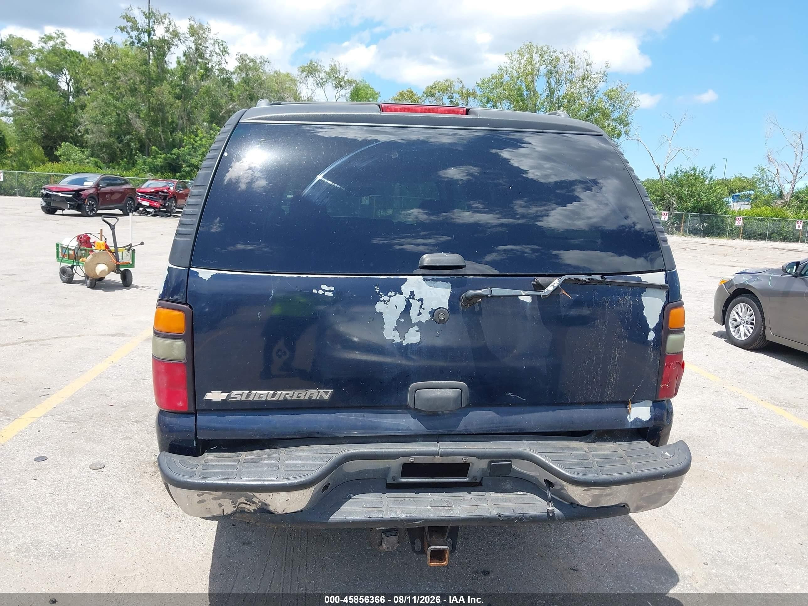 2006 Chevrolet Suburban 1500 Ls Blue vin: 1GNEC16ZX6J122724