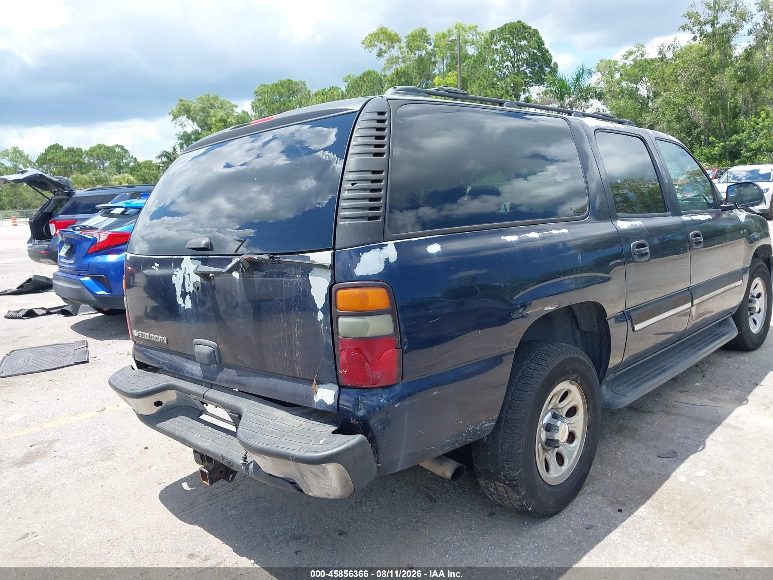 2006 Chevrolet Suburban 1500 Ls Blue vin: 1GNEC16ZX6J122724