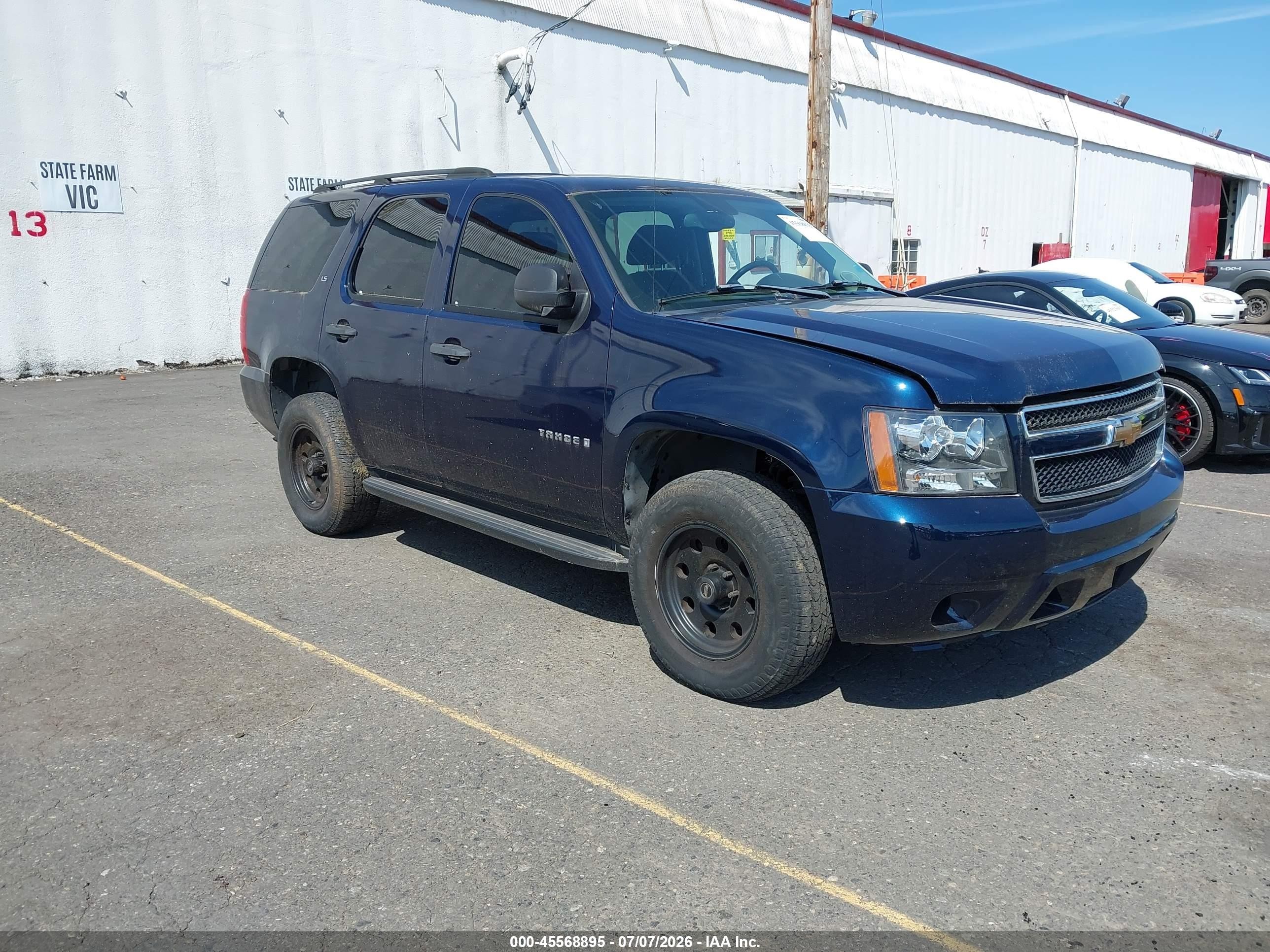 2007 Chevrolet Tahoe Ls Blue vin: 1GNEK13027R151923