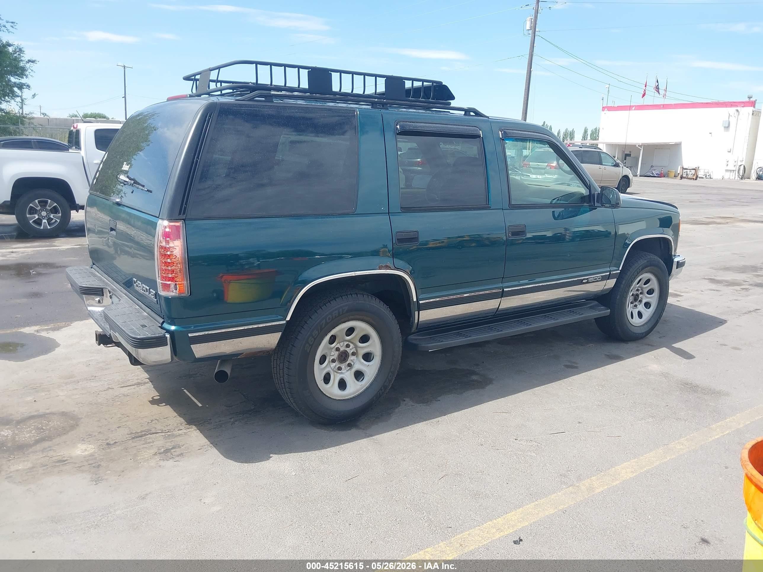 1995 Chevrolet Tahoe K1500 Зеленый vin: 1GNEK13K1SJ447427