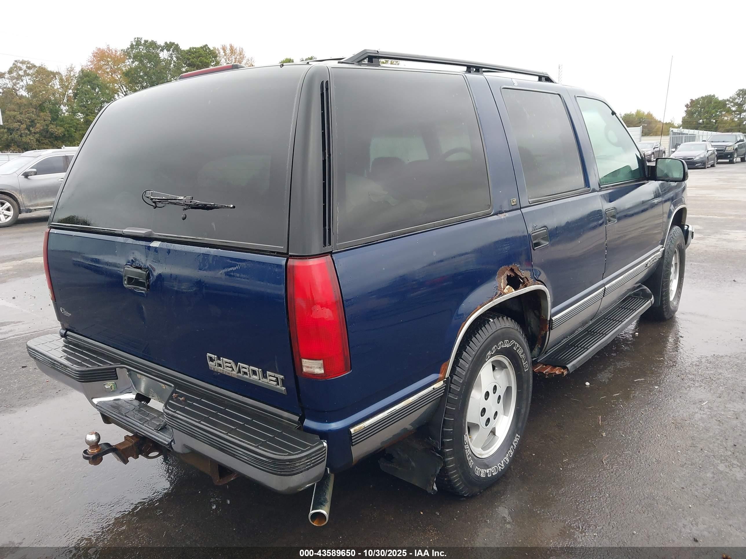 1995 Chevrolet Tahoe K1500 Blue vin: 1GNEK13K4SJ417435