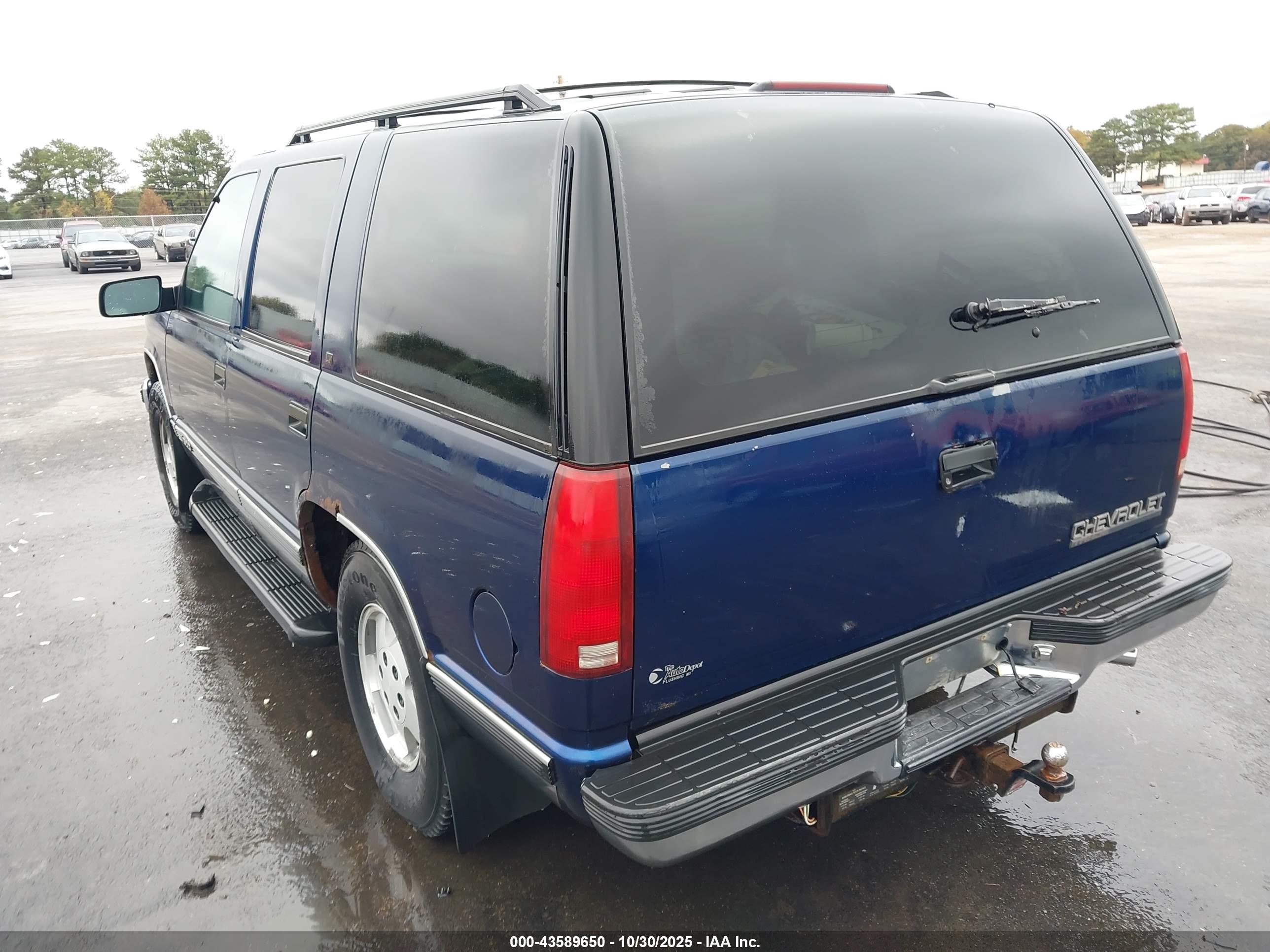 1995 Chevrolet Tahoe K1500 Blue vin: 1GNEK13K4SJ417435