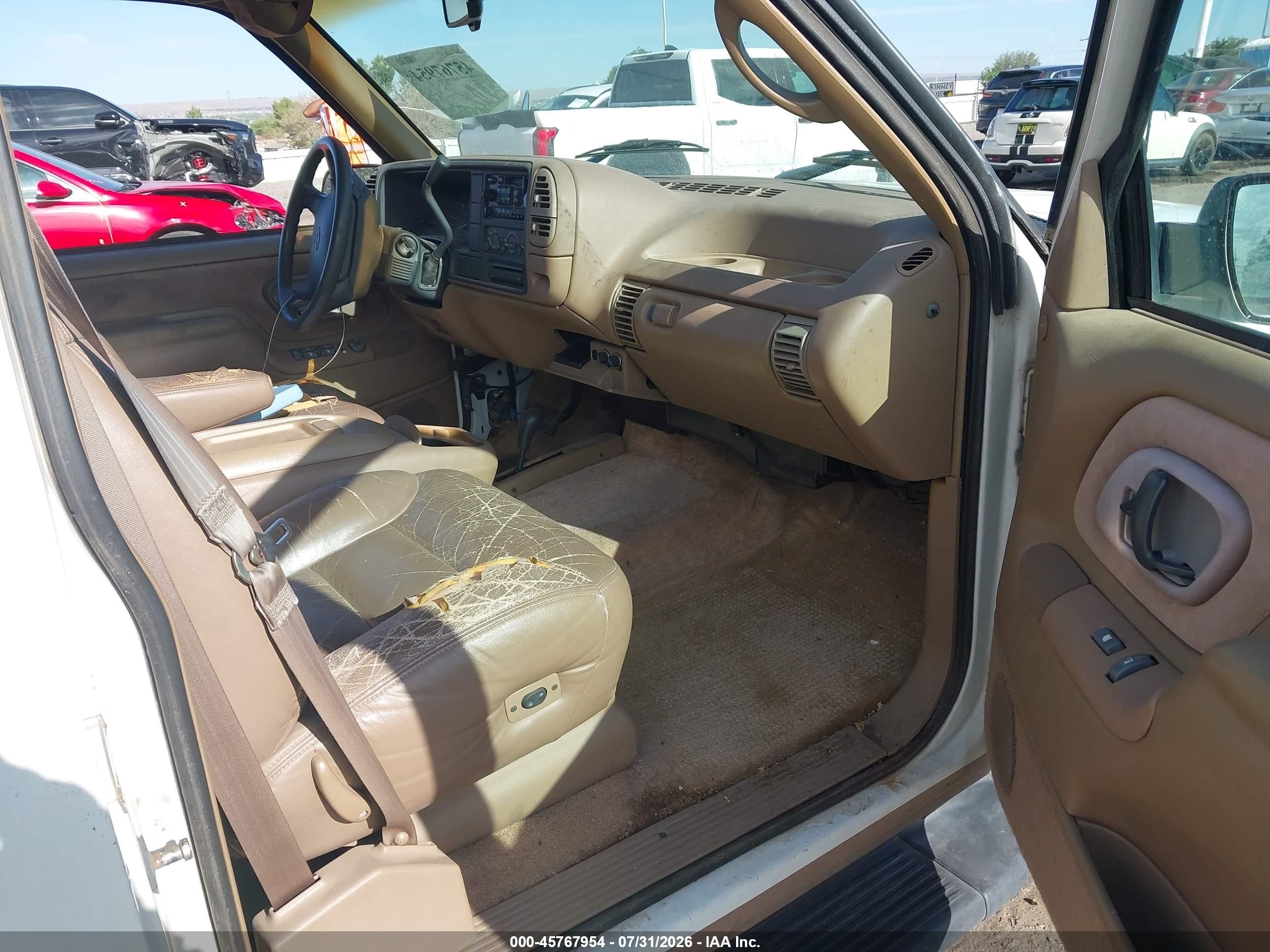 1995 Chevrolet Tahoe K1500 White vin: 1GNEK13K4SJ433487