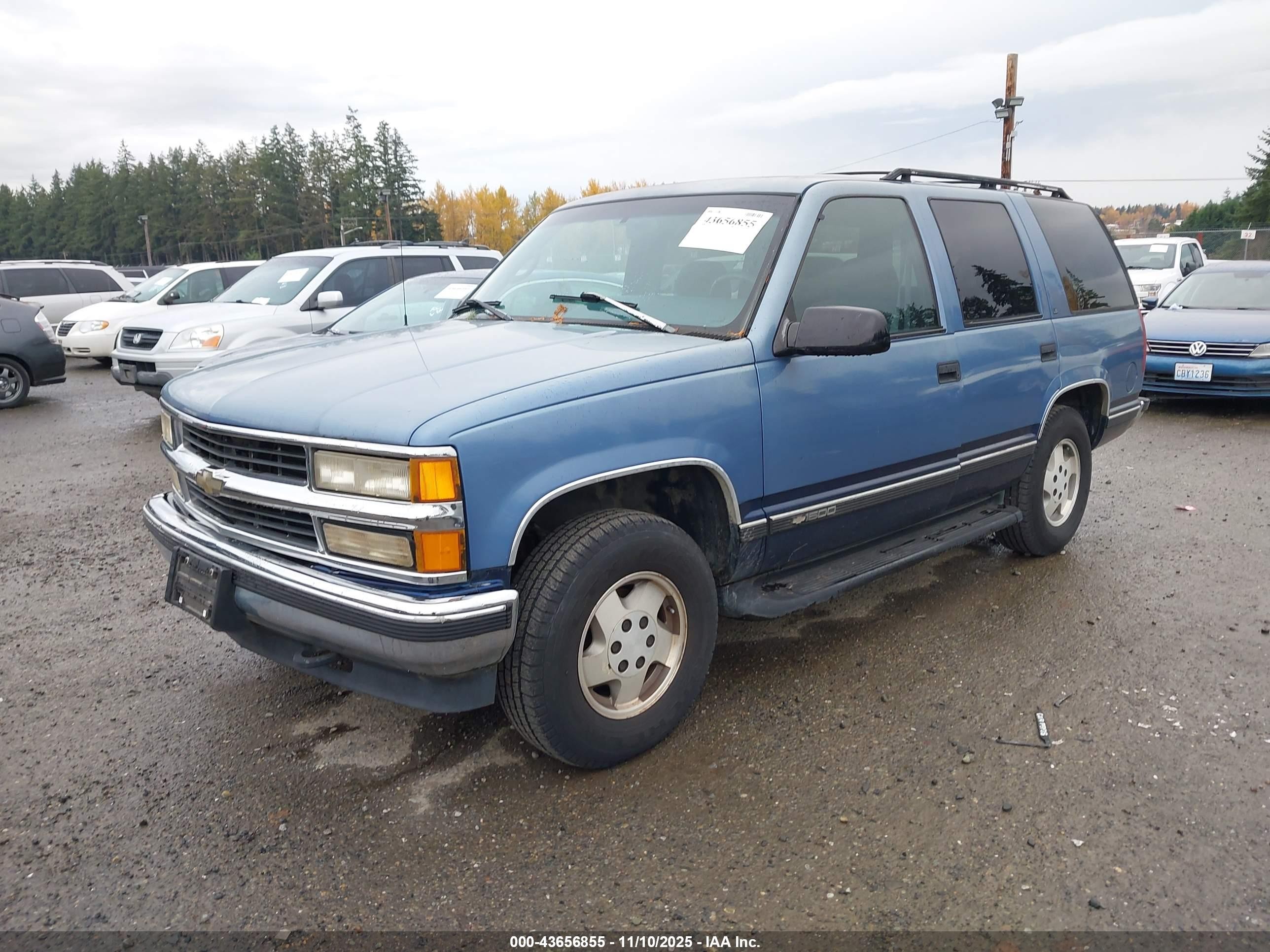 1995 Chevrolet Tahoe K1500 Синий vin: 1GNEK13K8SJ447375