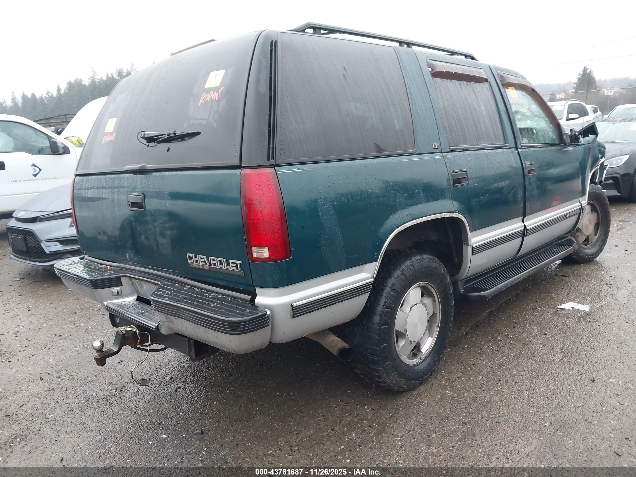 1997 Chevrolet Tahoe Ls Green vin: 1GNEK13R1VJ301255