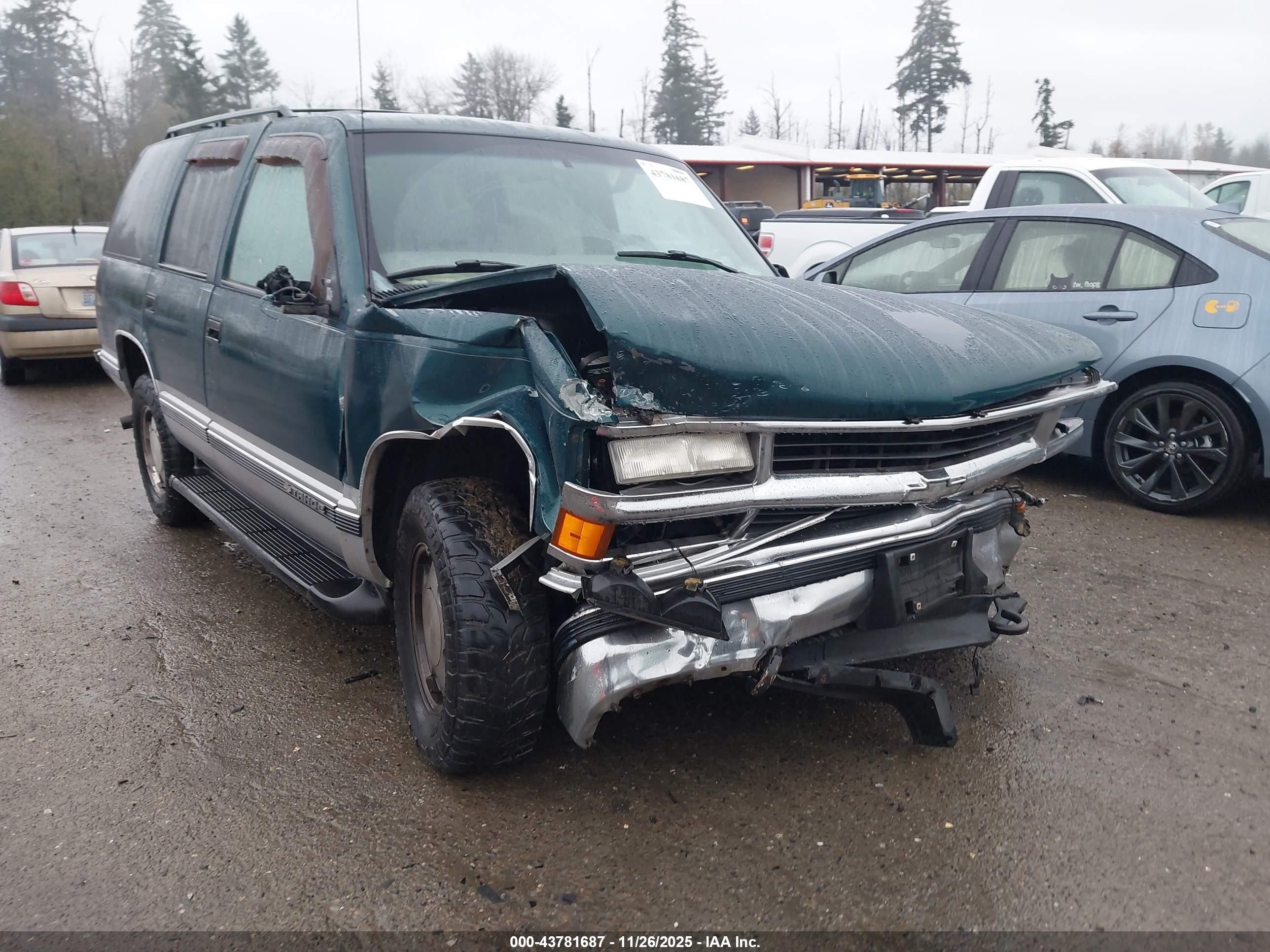 1997 Chevrolet Tahoe Ls Green vin: 1GNEK13R1VJ301255