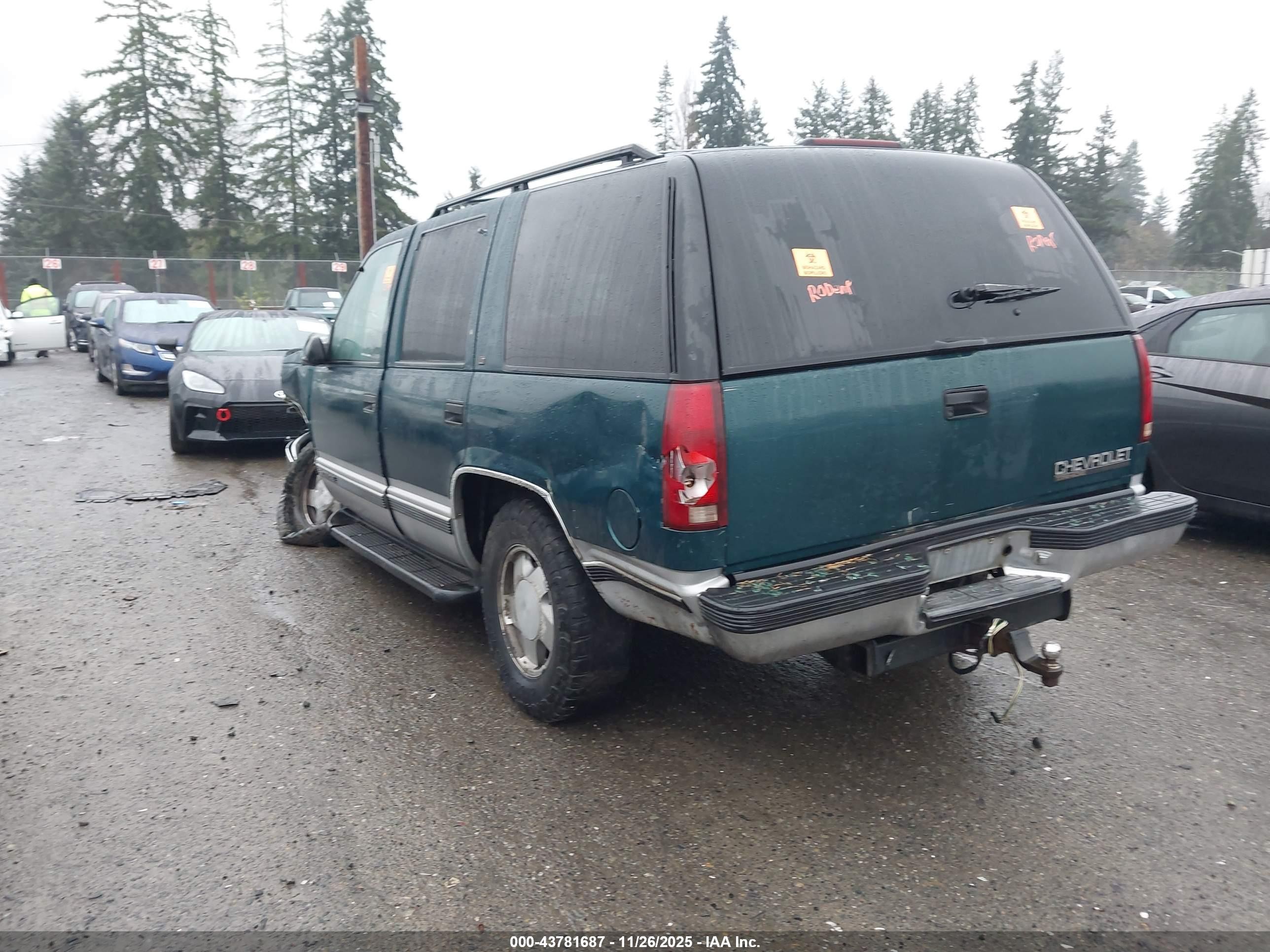 1997 Chevrolet Tahoe Ls Green vin: 1GNEK13R1VJ301255