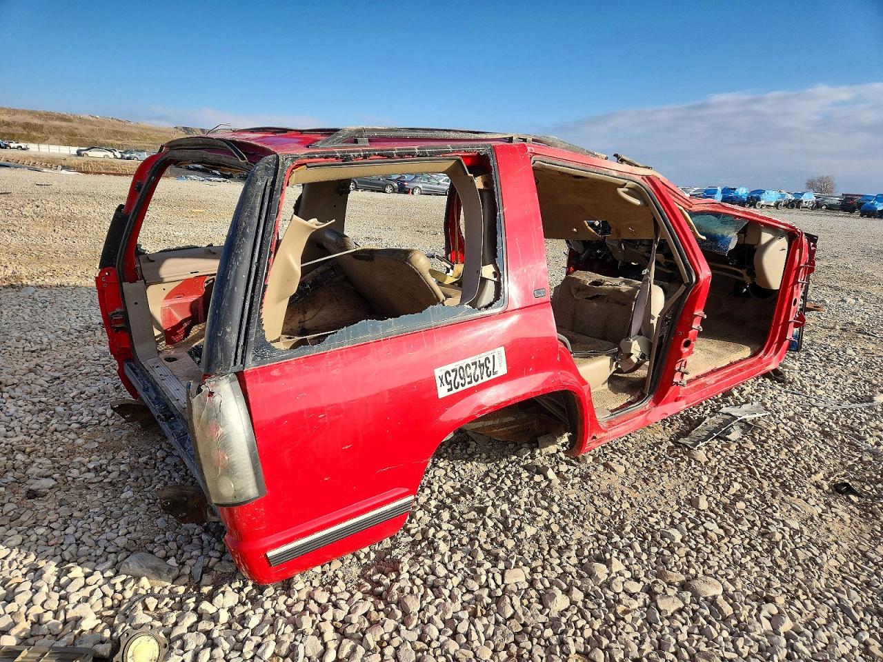 1998 Chevrolet Tahoe K1500 Red vin: 1GNEK13R2WJ336257