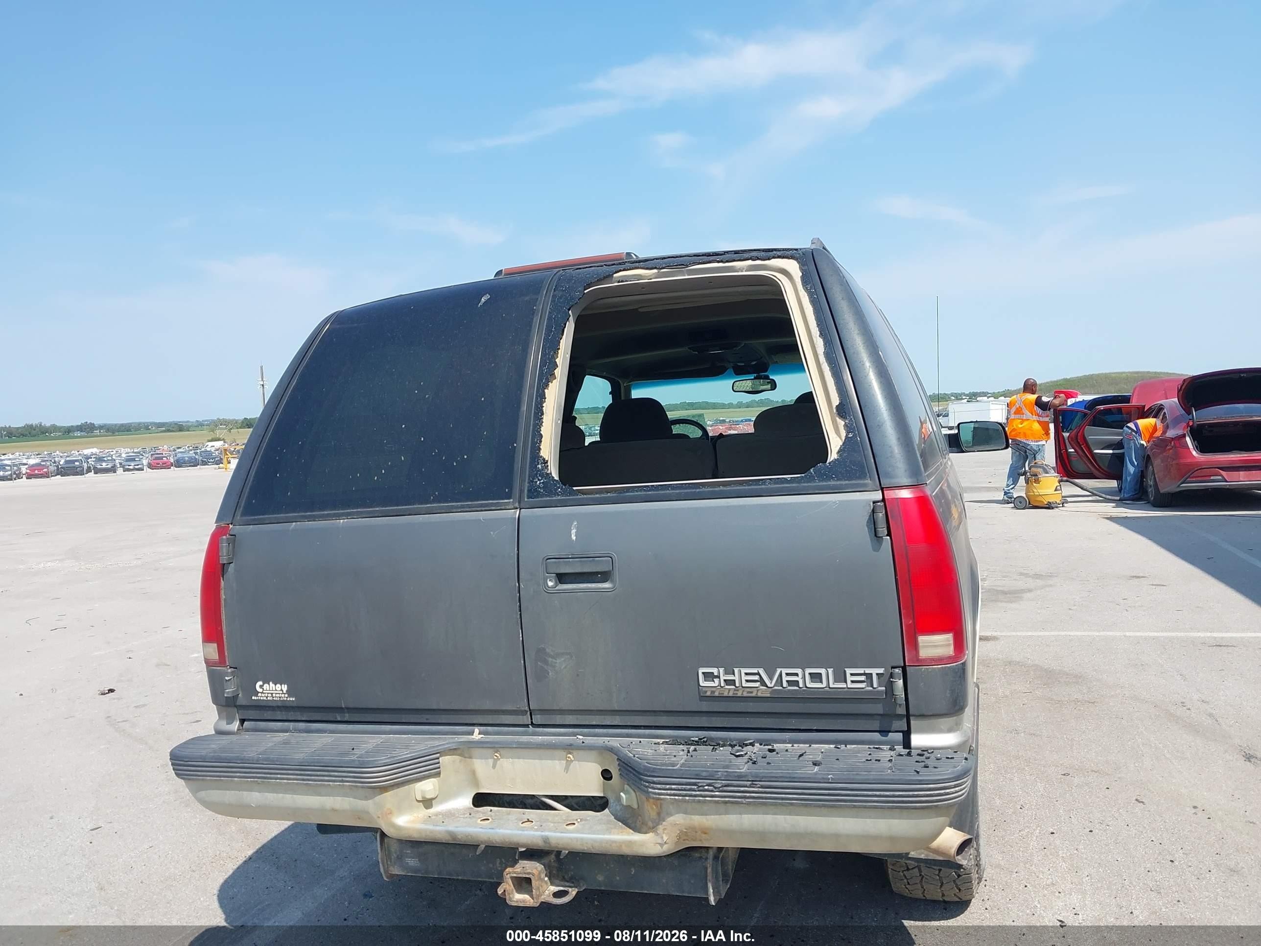 1999 Chevrolet Tahoe Ls Gray vin: 1GNEK13R2XJ363220