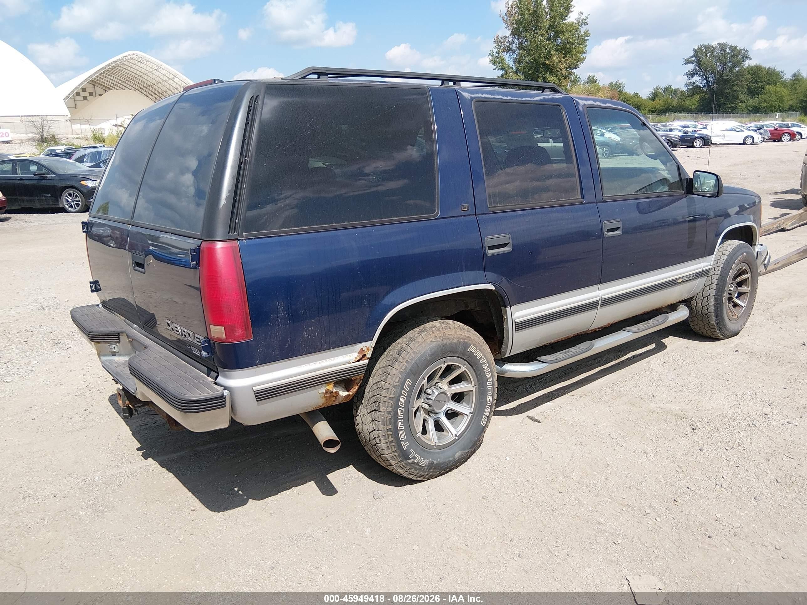 1997 Chevrolet Tahoe Ls Blue vin: 1GNEK13R3VJ311558