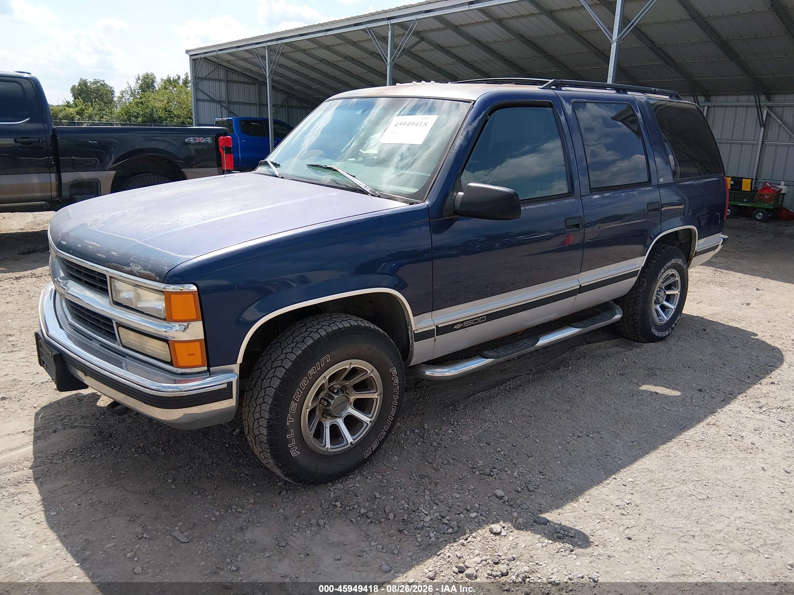 1997 Chevrolet Tahoe Ls Blue vin: 1GNEK13R3VJ311558