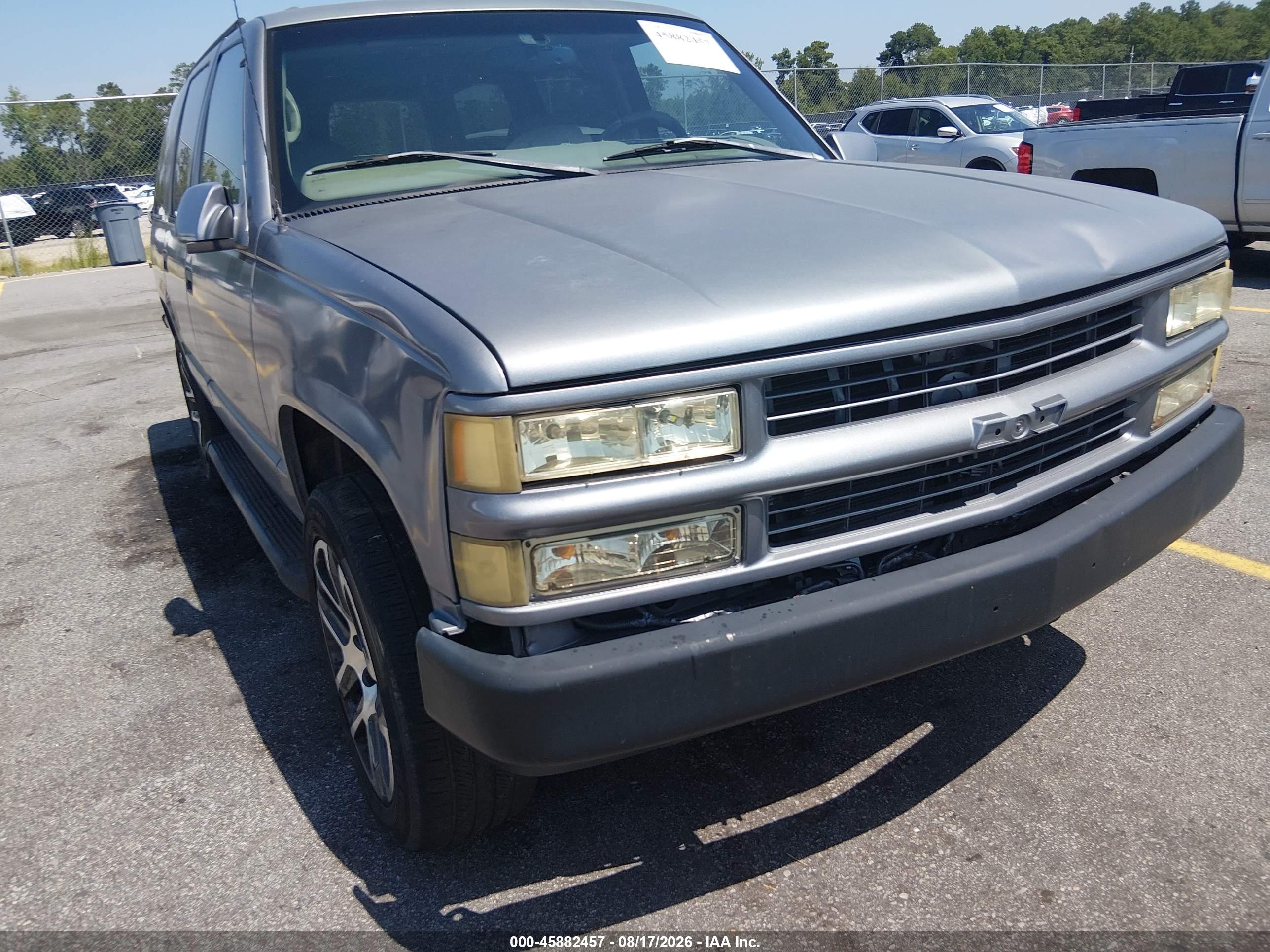 1999 Chevrolet Tahoe Ls Gray vin: 1GNEK13R4XJ340991