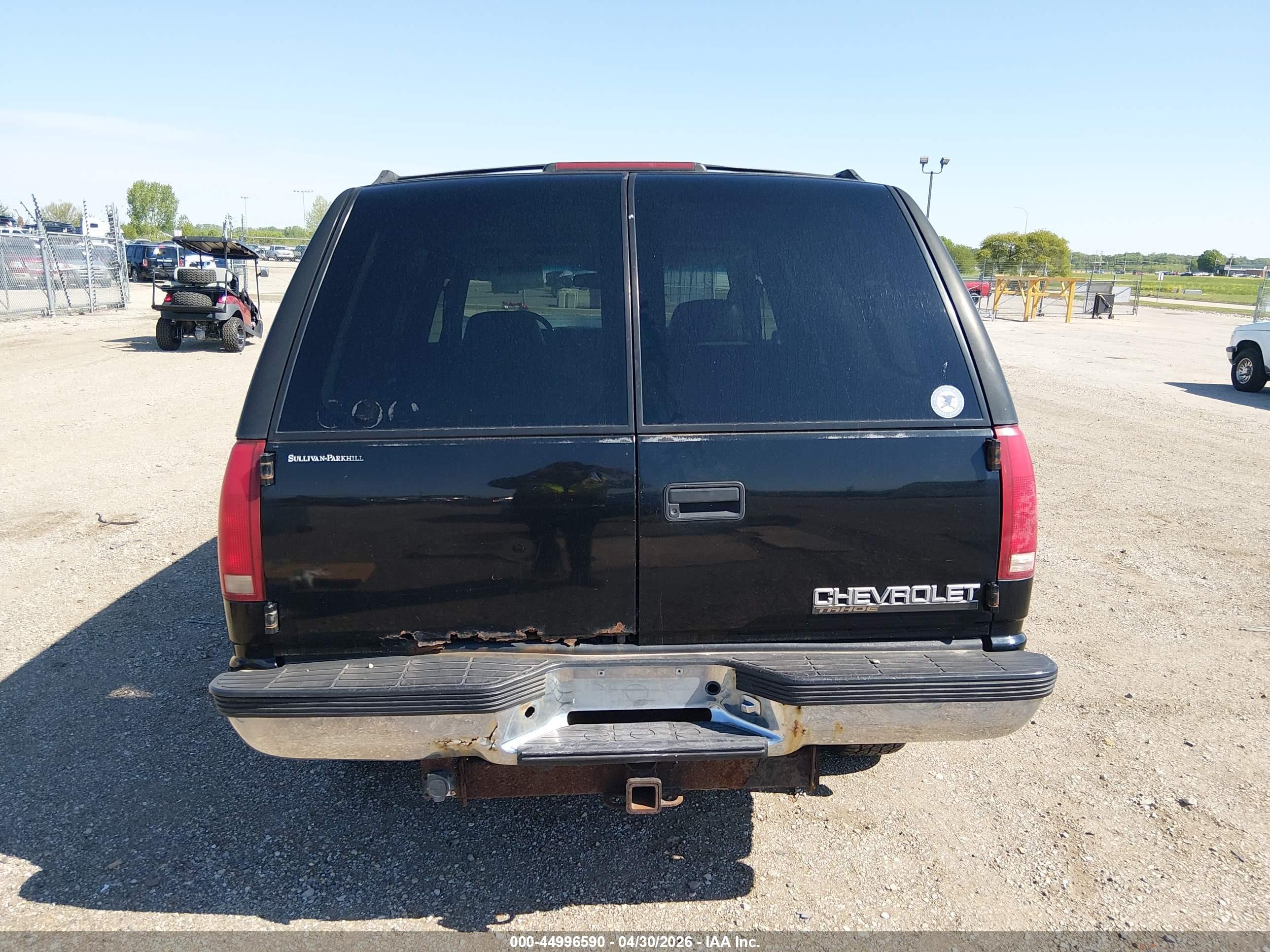 1999 Chevrolet Tahoe Ls Black vin: 1GNEK13R4XJ443747