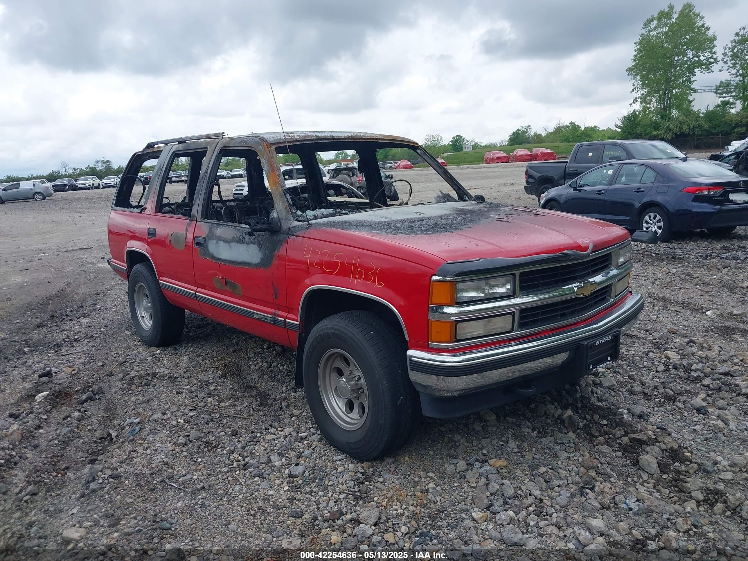 1996 Chevrolet Tahoe K1500 Красный vin: 1GNEK13R5TJ397114