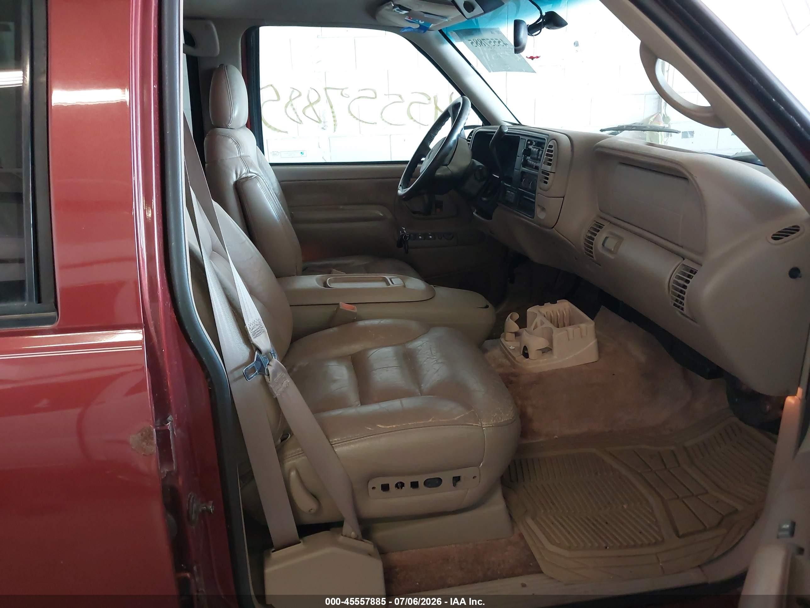 1998 Chevrolet Tahoe Ls Burgundy vin: 1GNEK13R5WR131940