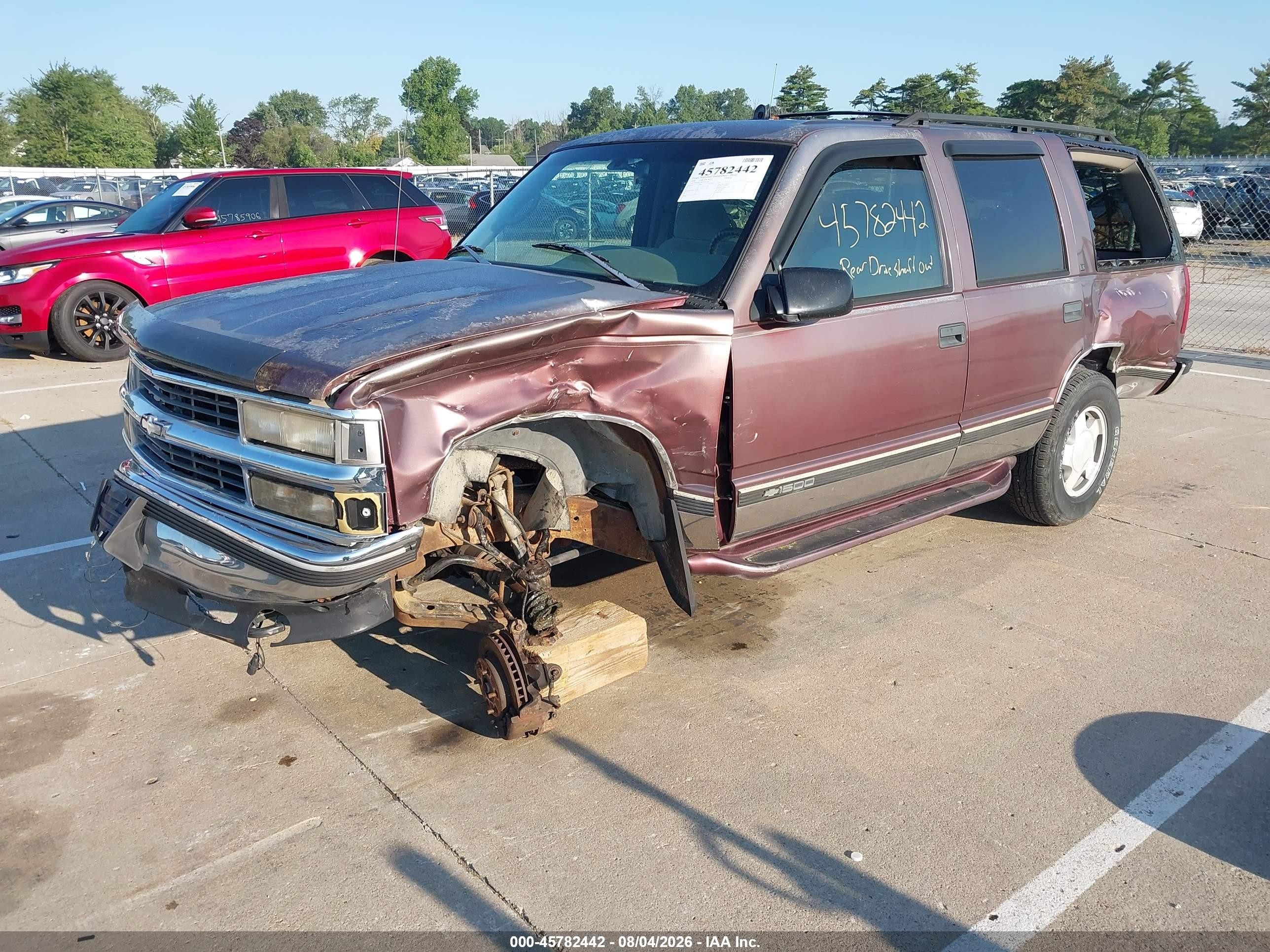1996 Chevrolet Tahoe K1500 Brown vin: 1GNEK13R8TJ413337