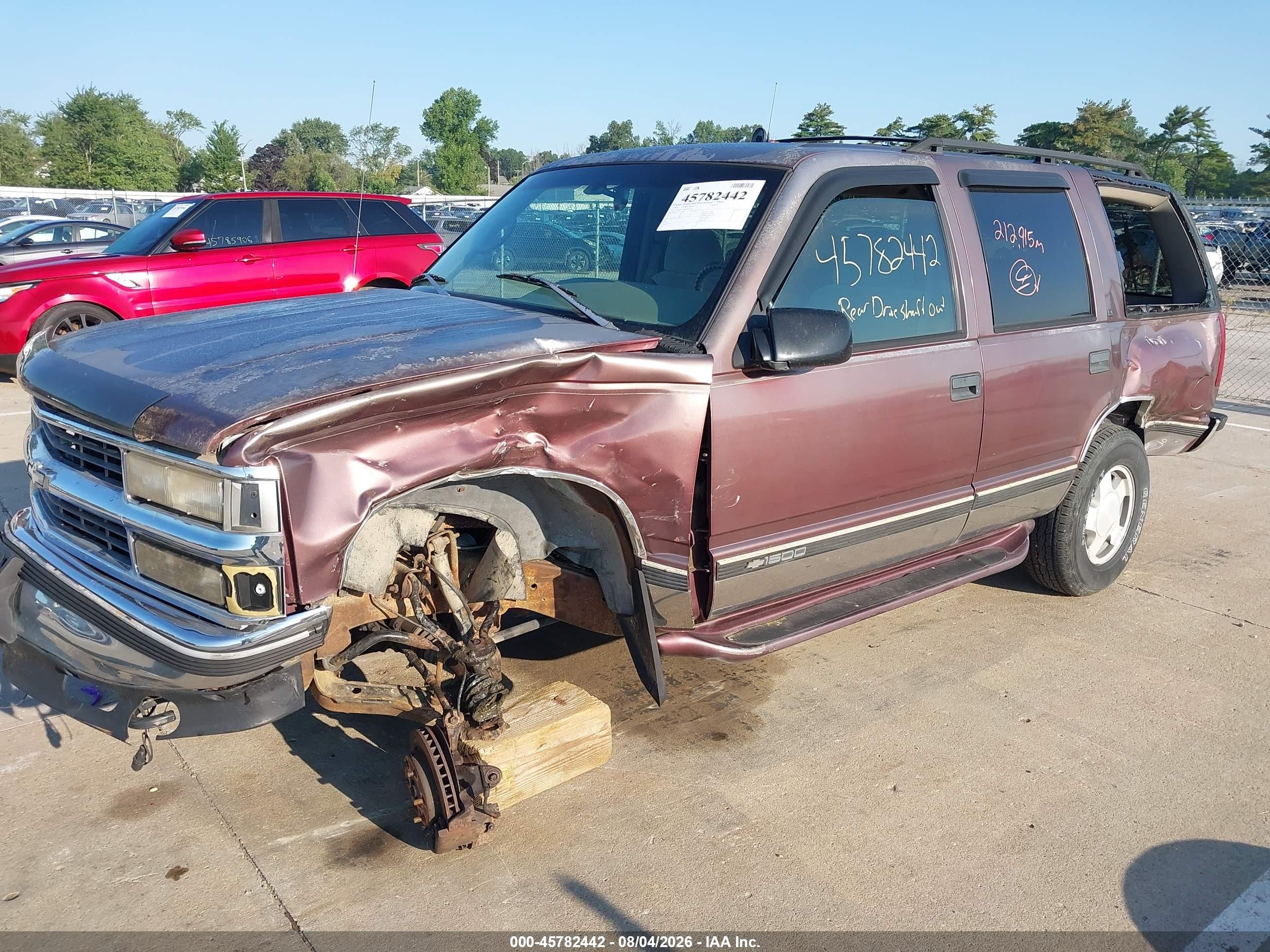 1996 Chevrolet Tahoe K1500 Brown vin: 1GNEK13R8TJ413337