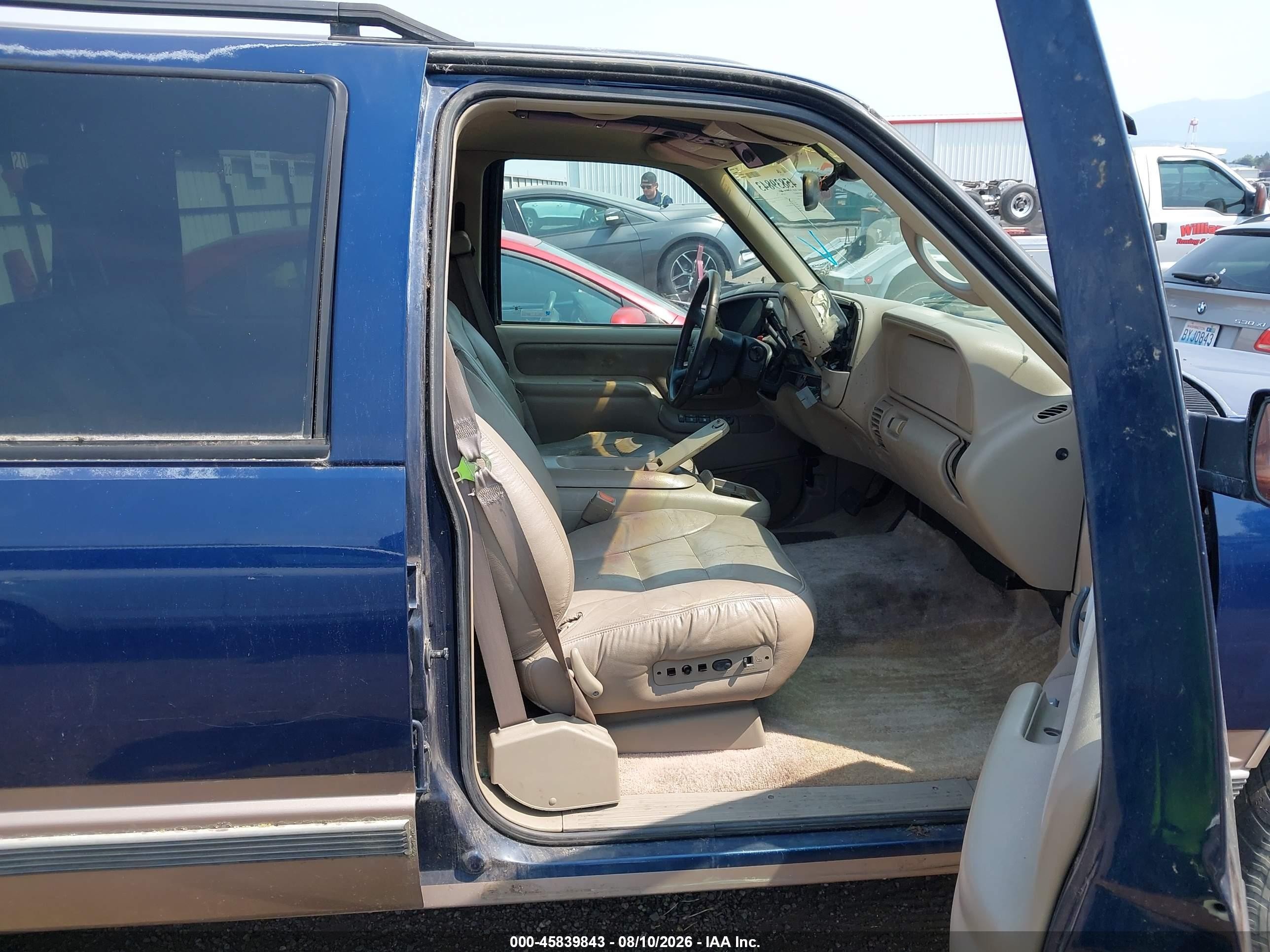 1998 Chevrolet Tahoe Ls Blue vin: 1GNEK13R8WJ356125