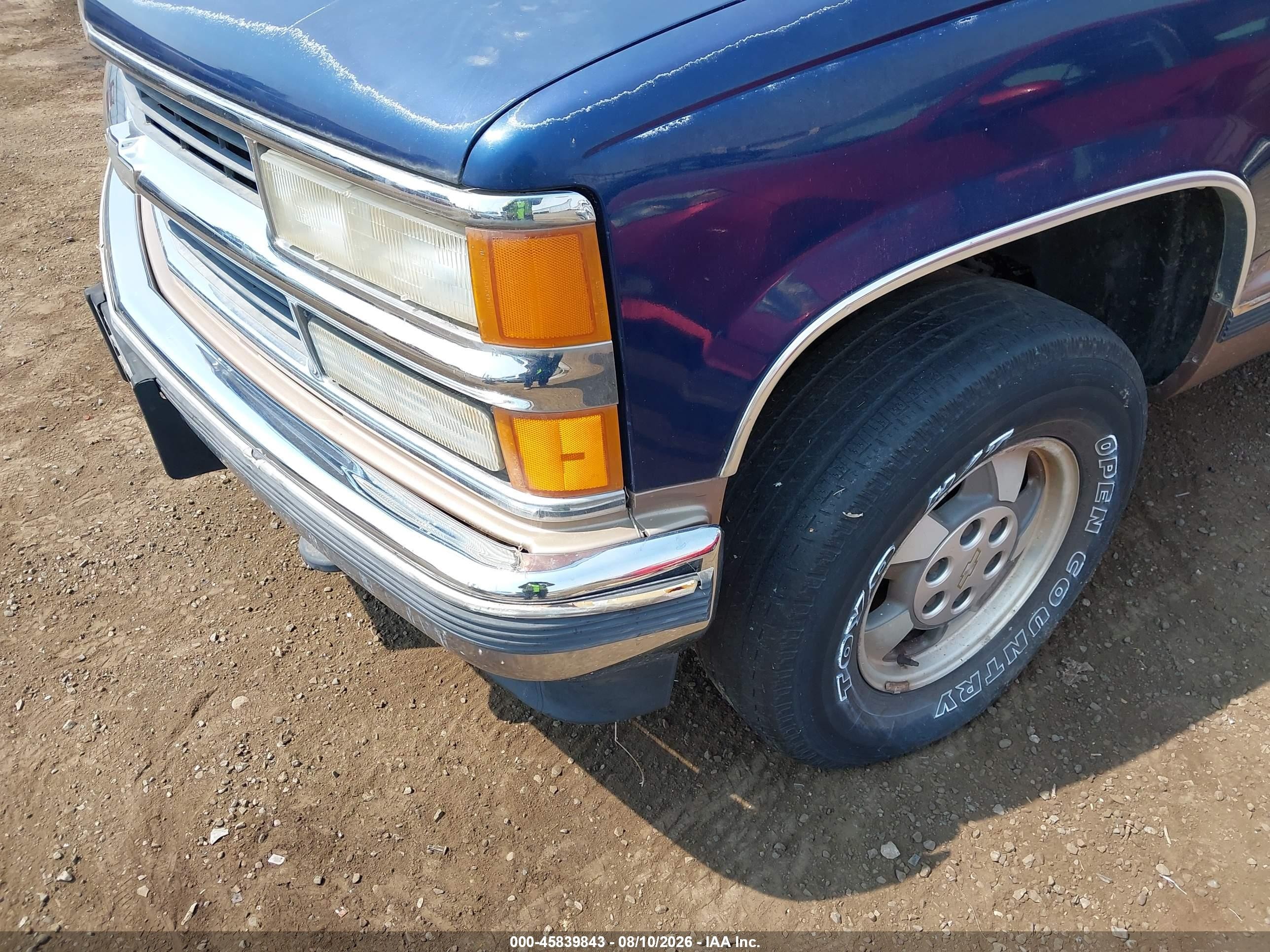 1998 Chevrolet Tahoe Ls Blue vin: 1GNEK13R8WJ356125