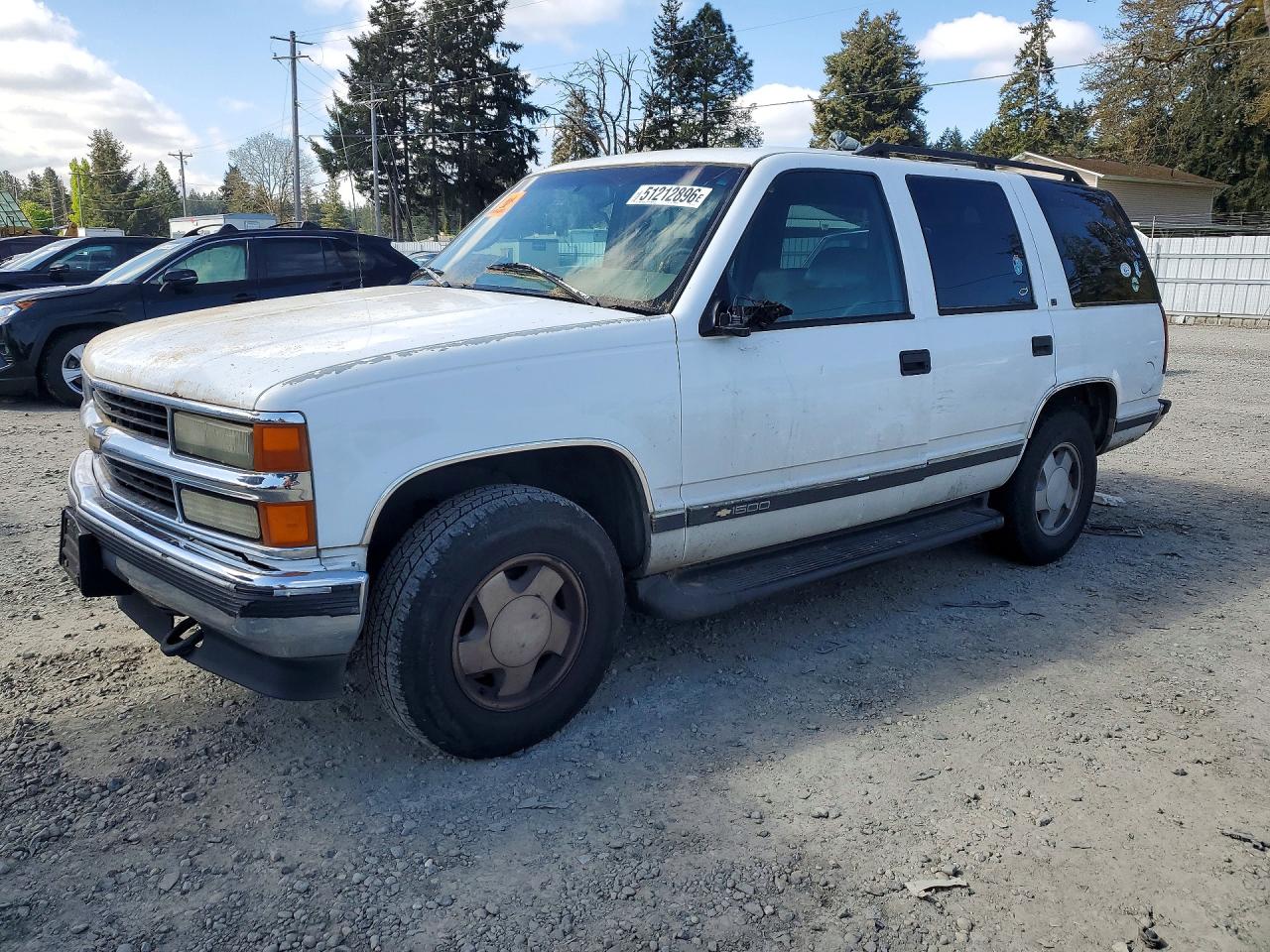 1996 Chevrolet Tahoe K1500 White vin: 1GNEK13RXTJ312137