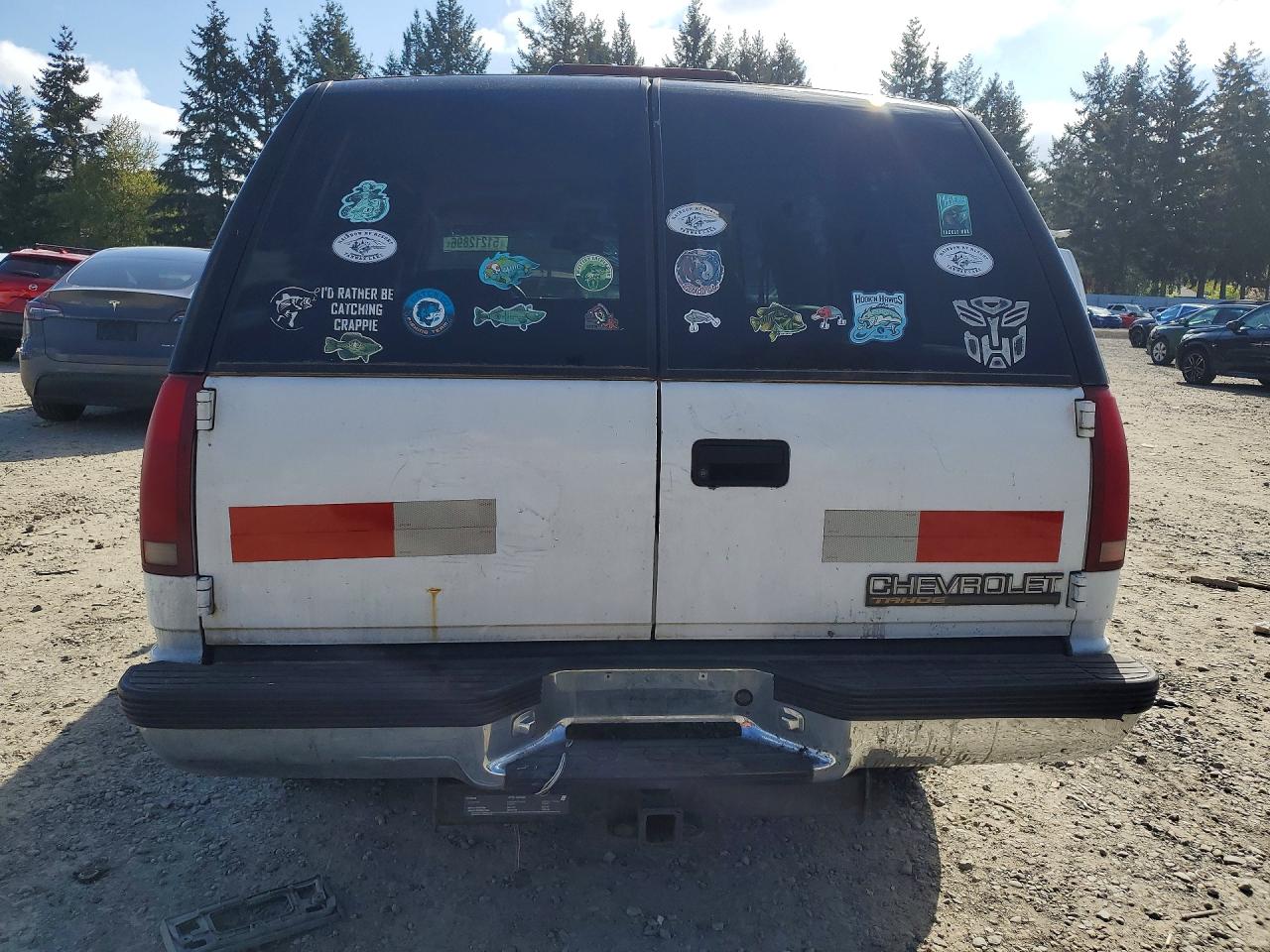1996 Chevrolet Tahoe K1500 White vin: 1GNEK13RXTJ312137
