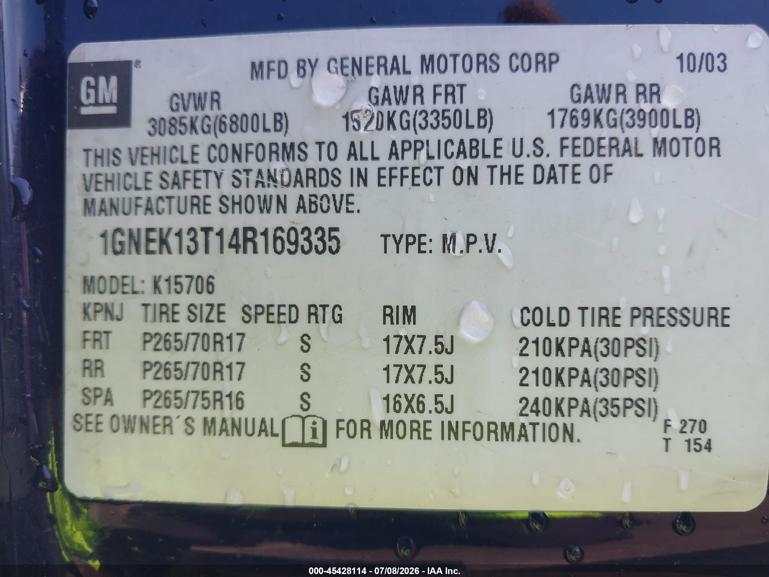 2004 Chevrolet Tahoe Z71 Black vin: 1GNEK13T14R169335