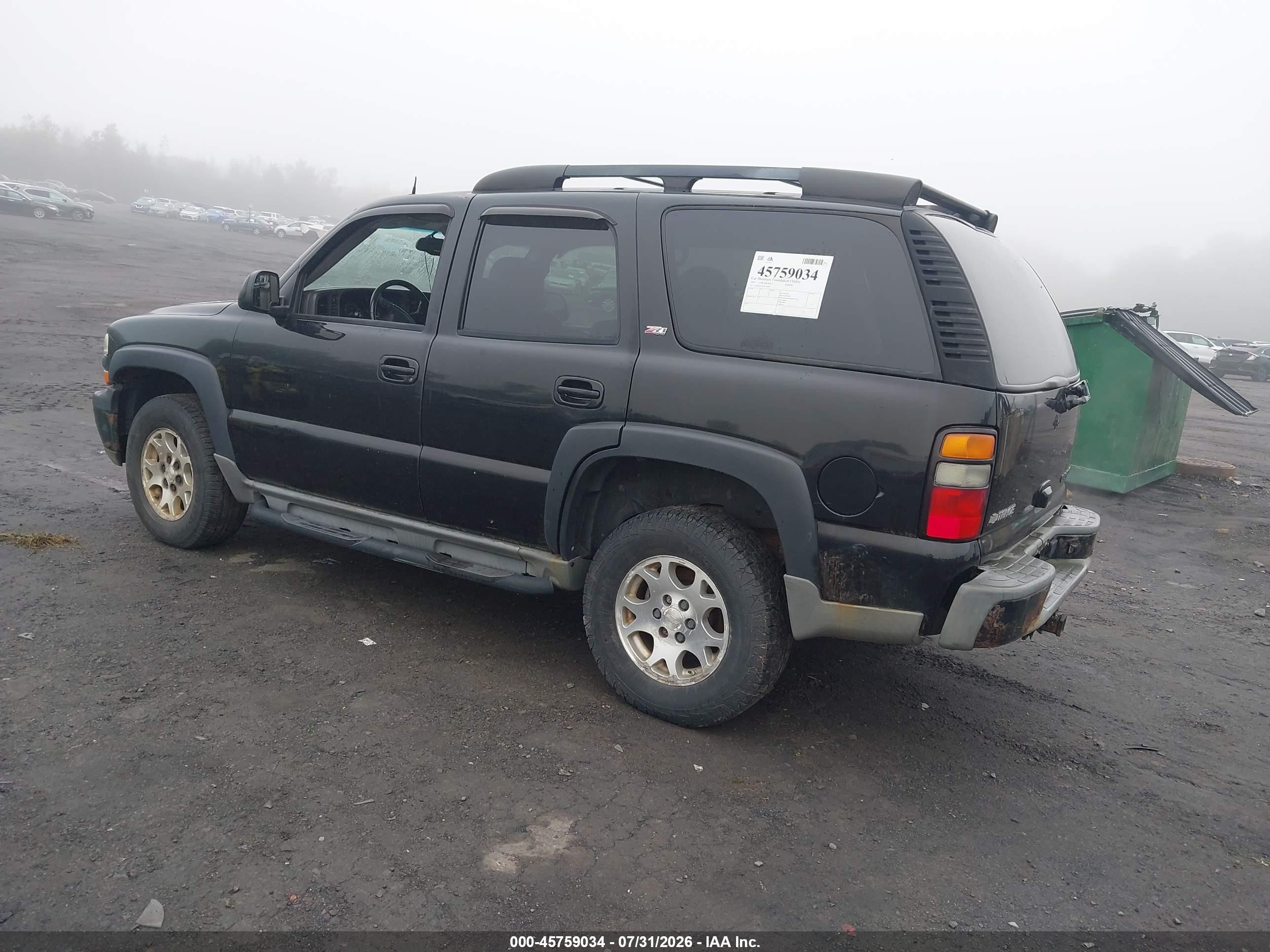 2005 Chevrolet Tahoe Z71 Black vin: 1GNEK13T15R124641