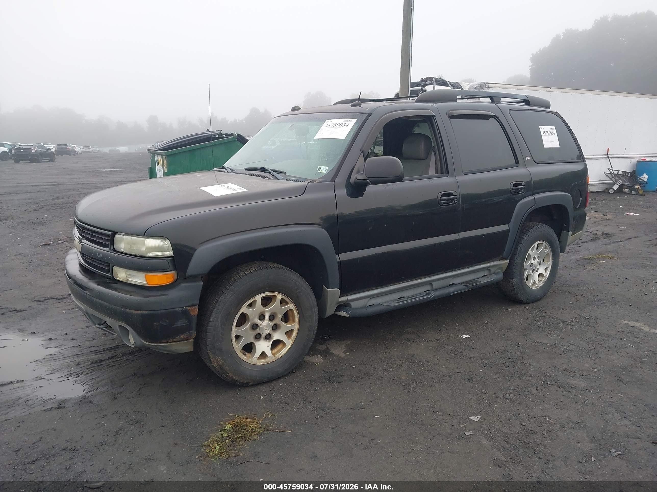 2005 Chevrolet Tahoe Z71 Black vin: 1GNEK13T15R124641