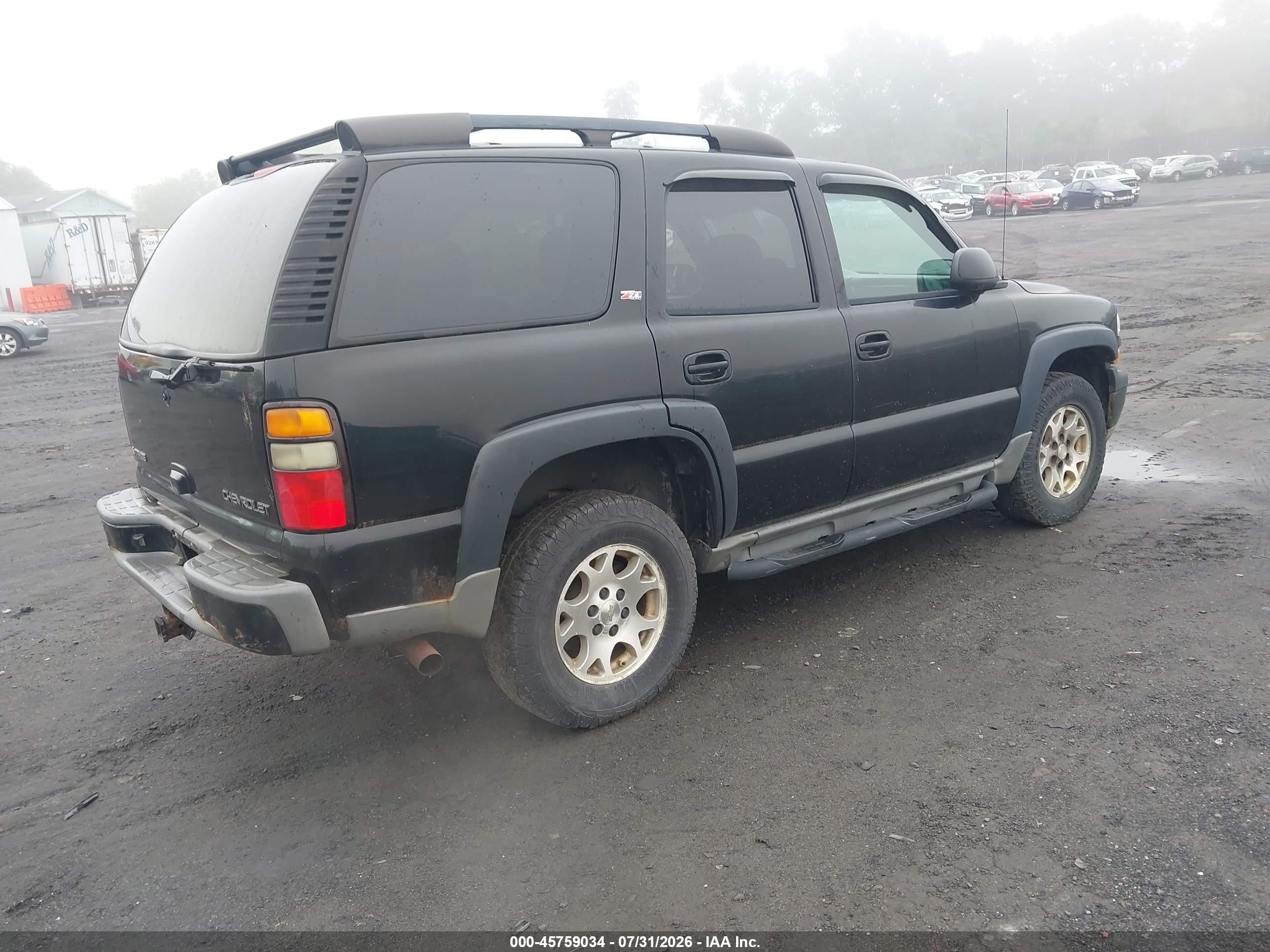 2005 Chevrolet Tahoe Z71 Black vin: 1GNEK13T15R124641
