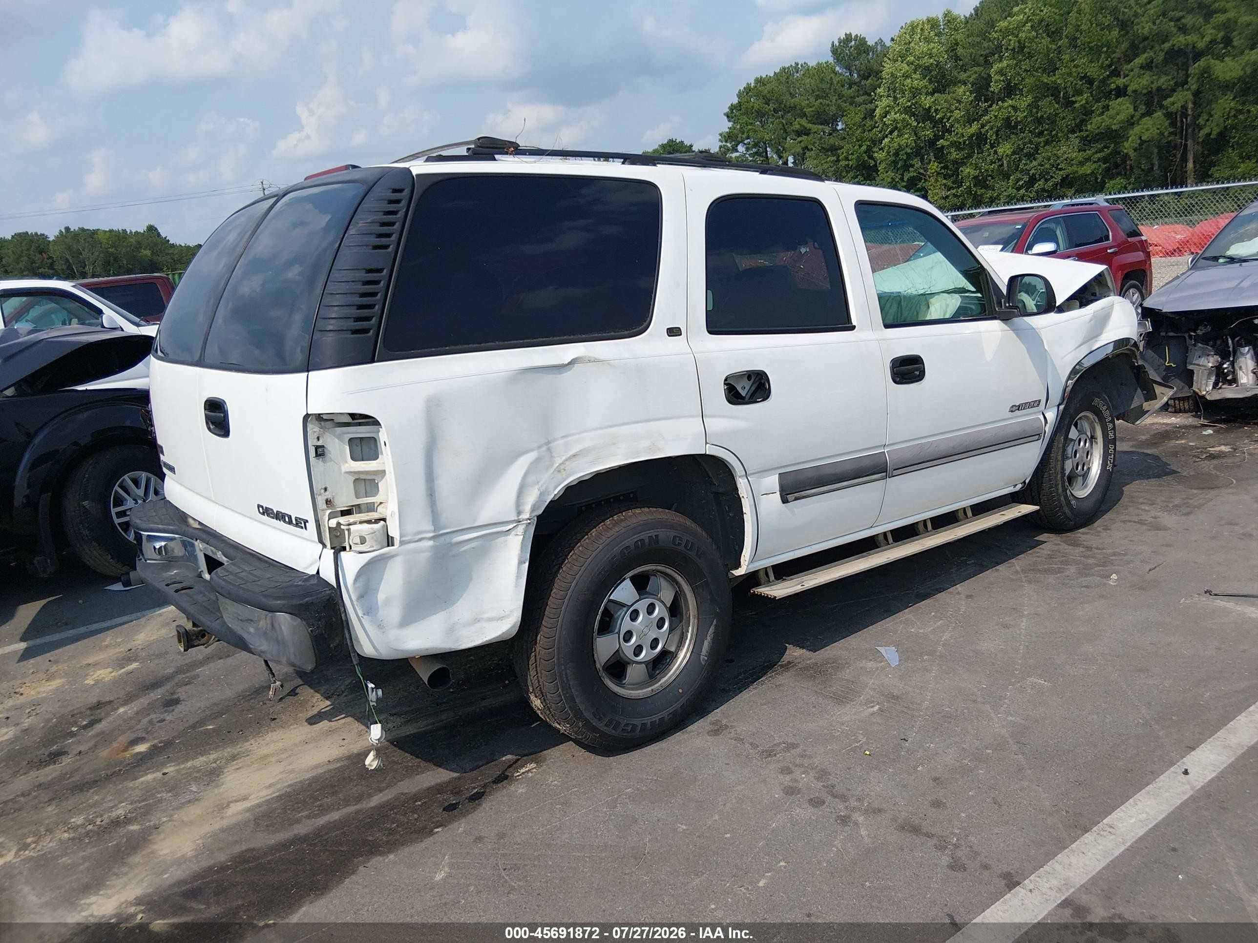 2000 Chevrolet Tahoe All New Ls White vin: 1GNEK13T1YJ101122