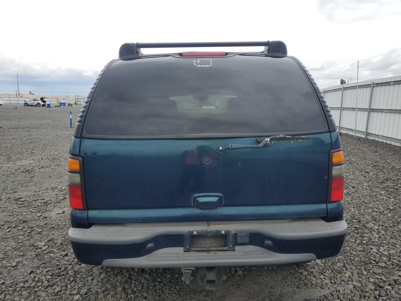 2005 Chevrolet Tahoe K1500 Blue vin: 1GNEK13T25R155736 Damage: Lift Gate, Dent(S) W/ Paint Dmg, 1/8 To 1/2 Inch