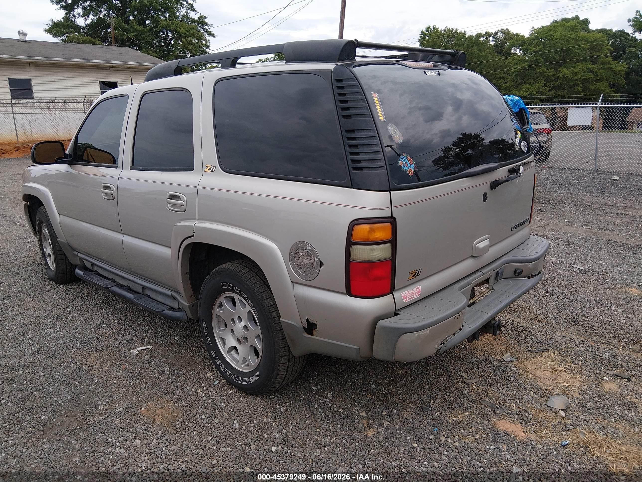 2004 Chevrolet Tahoe Z71 Champagne vin: 1GNEK13T34R154867