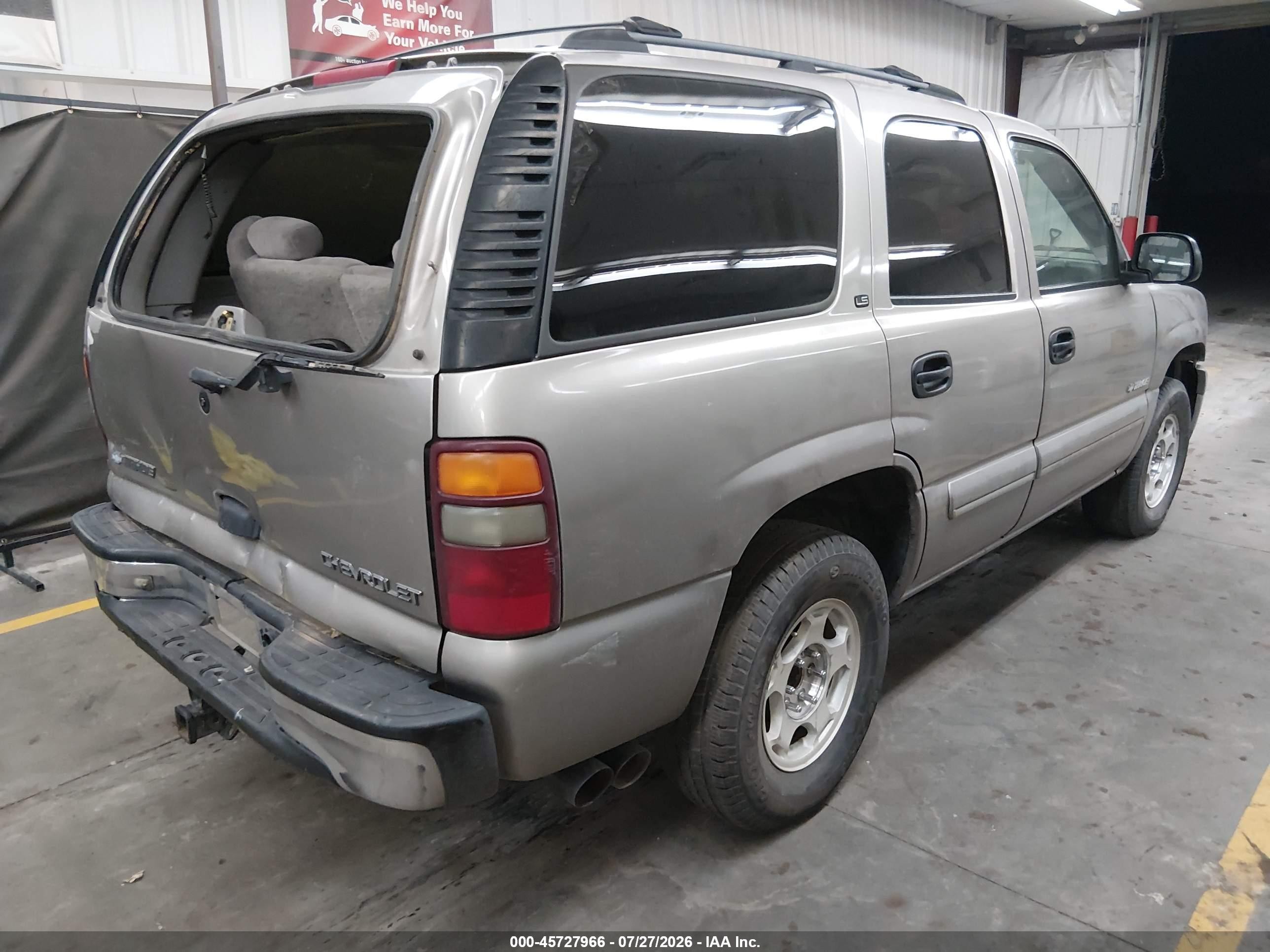 2000 Chevrolet Tahoe All New Ls Beige vin: 1GNEK13T3YJ159541