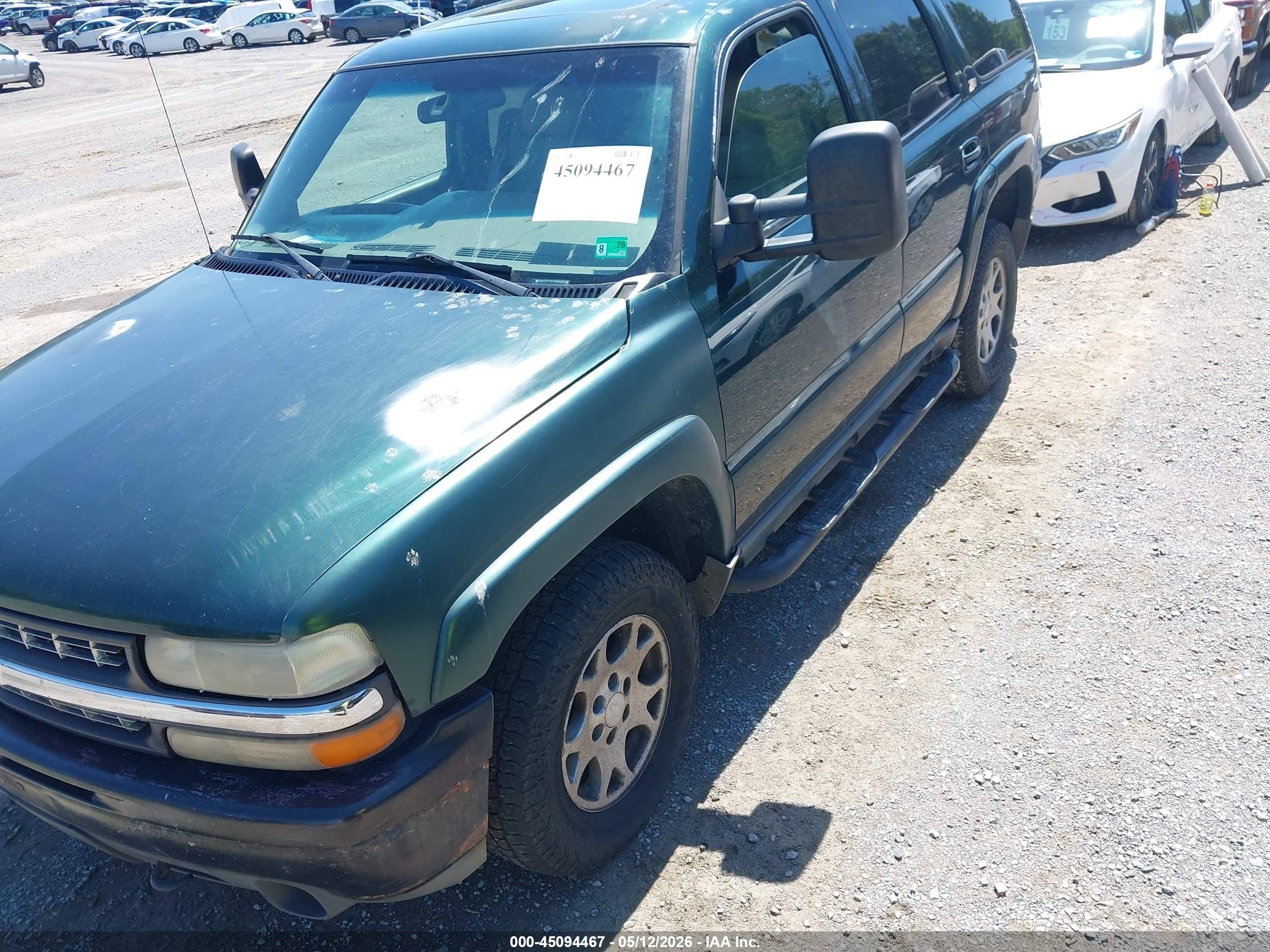 2001 Chevrolet Tahoe Ls Green vin: 1GNEK13T41R191177