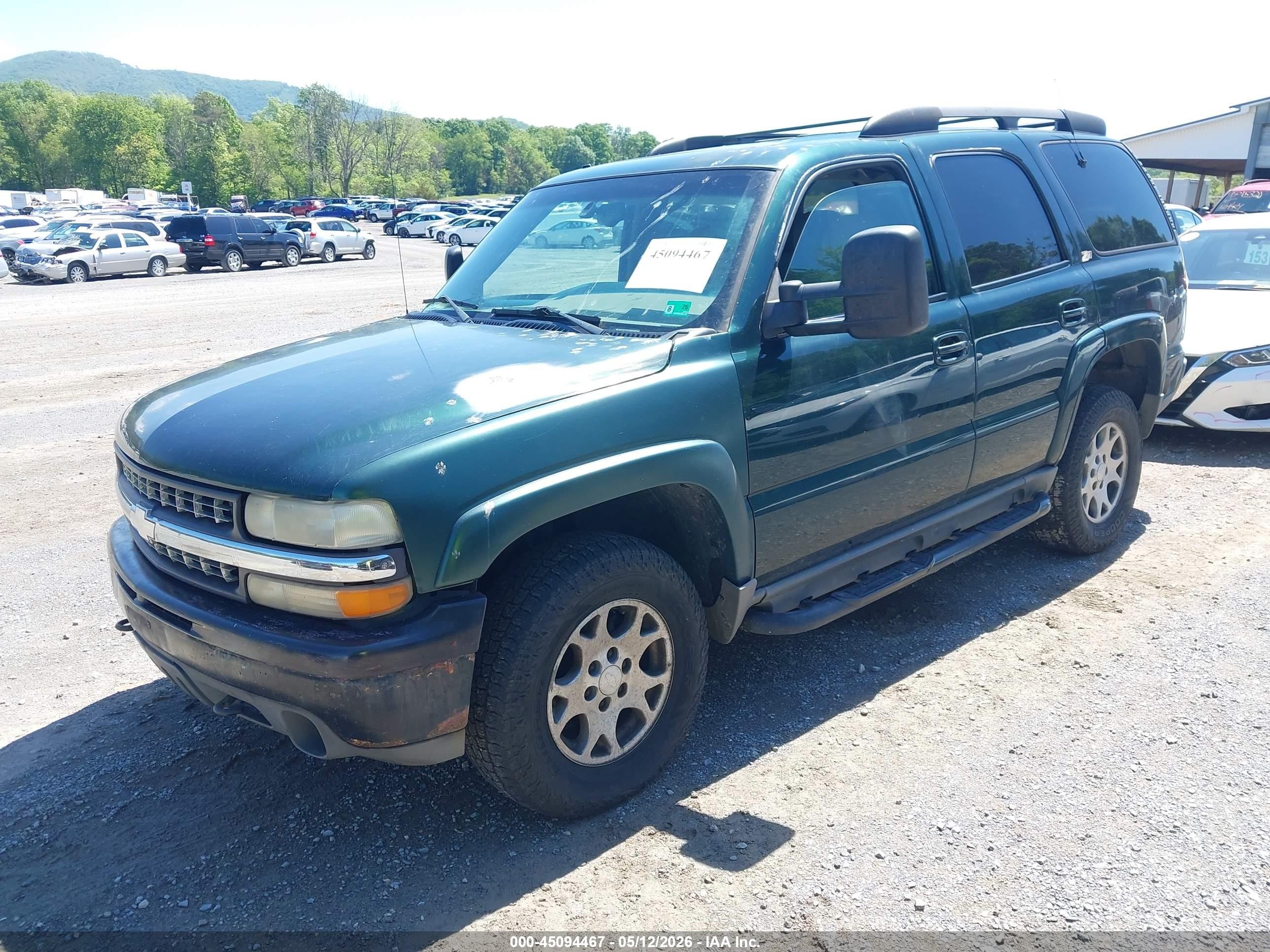 2001 Chevrolet Tahoe Ls Green vin: 1GNEK13T41R191177