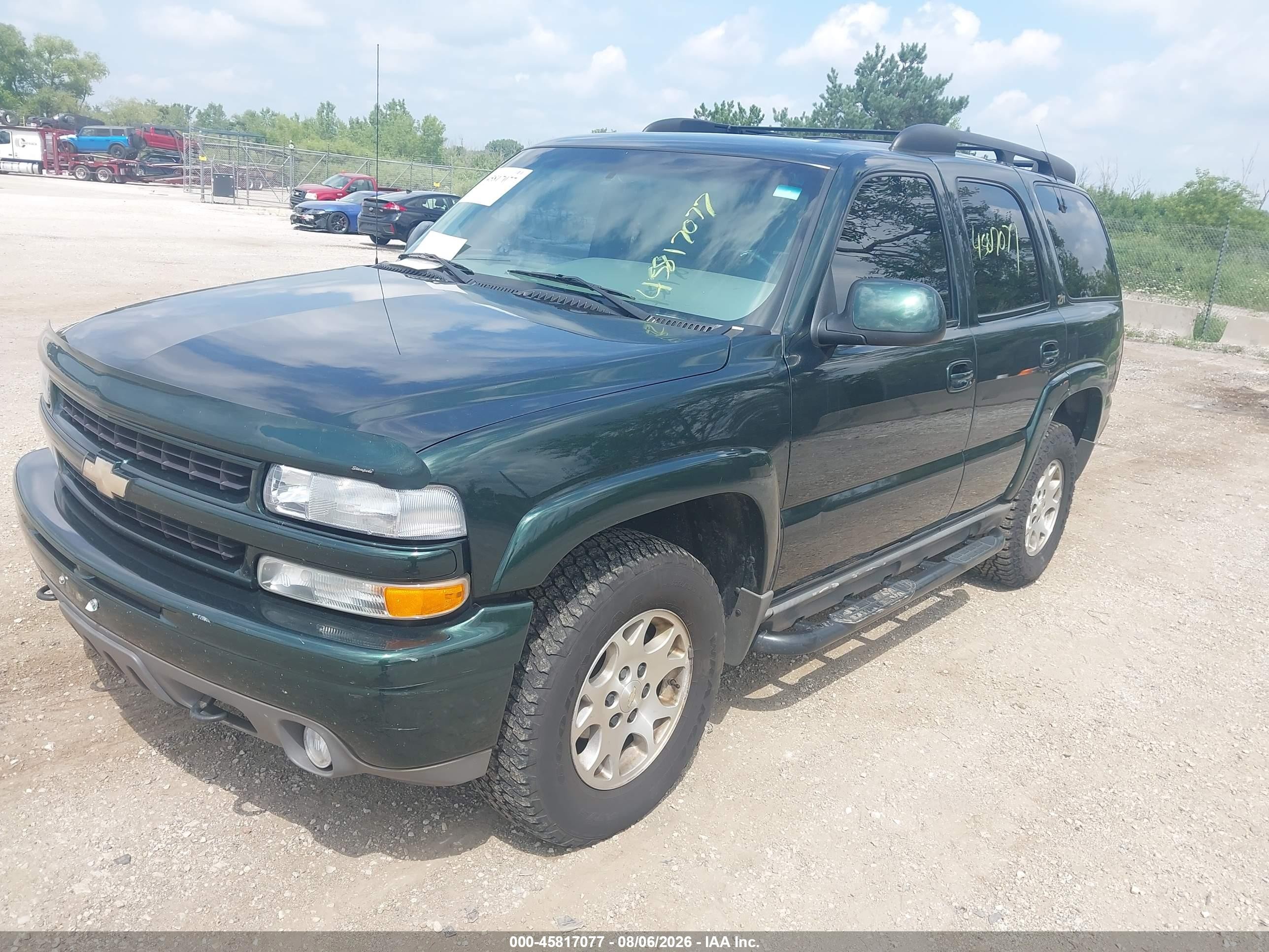 2001 Chevrolet Tahoe Ls Green vin: 1GNEK13T41R191342